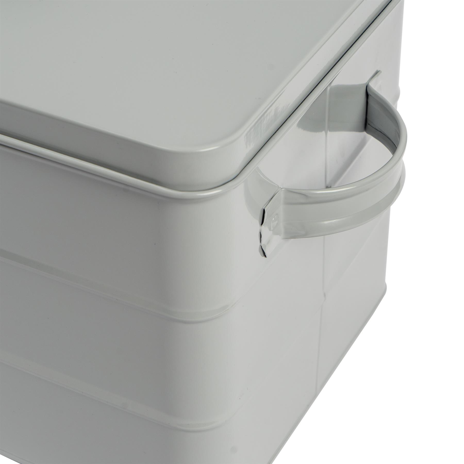 Bread Bin Storage Kitchen Loaf Roll Food Box Retro Home Container Grey