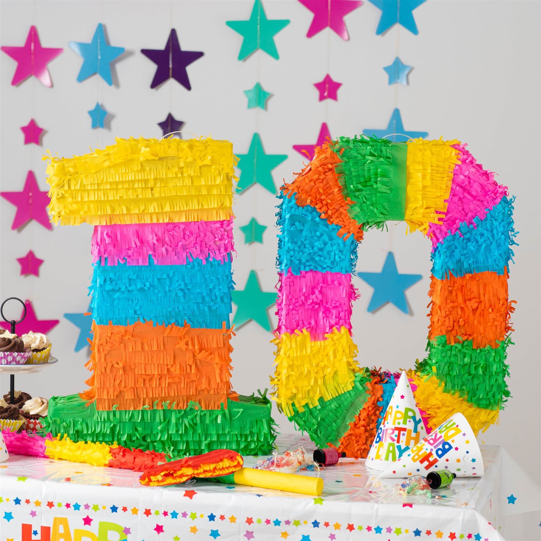 Party Pinatas Set with Stick & Blindfold Pink Stick Birthday Party Game - Picture 148 of 148