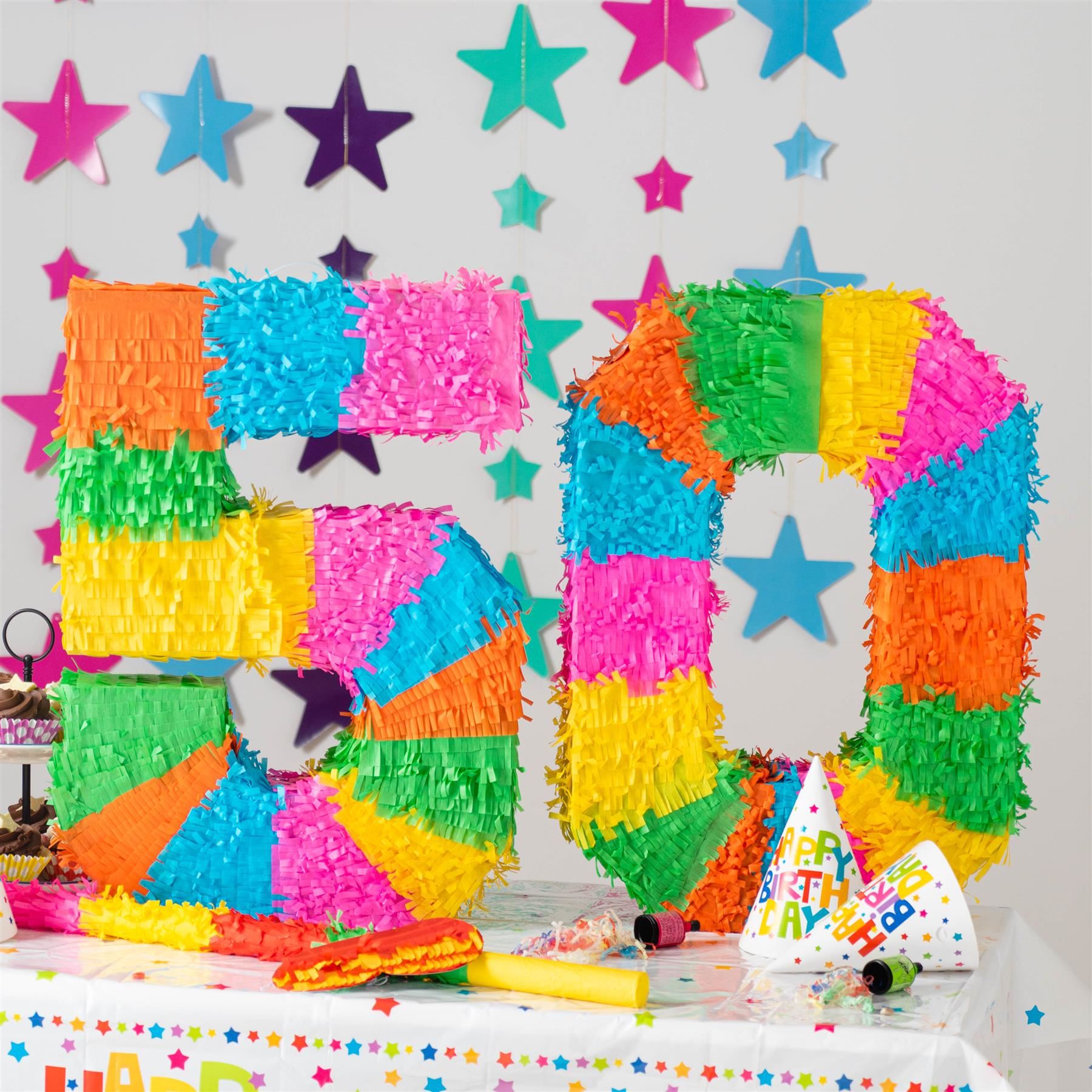 Party Pinatas Set with Stick & Blindfold Pink Stick Birthday Party Game - Picture 114 of 148