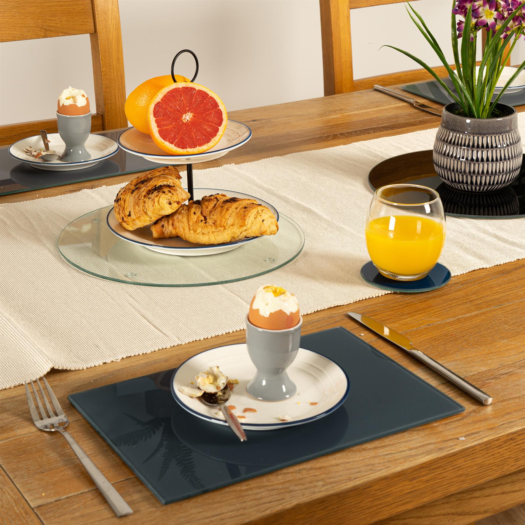 6x Glass Placemats Kitchen Dining Dinner Table Place Mats Set 30cm x 20cm - Picture 13 of 29