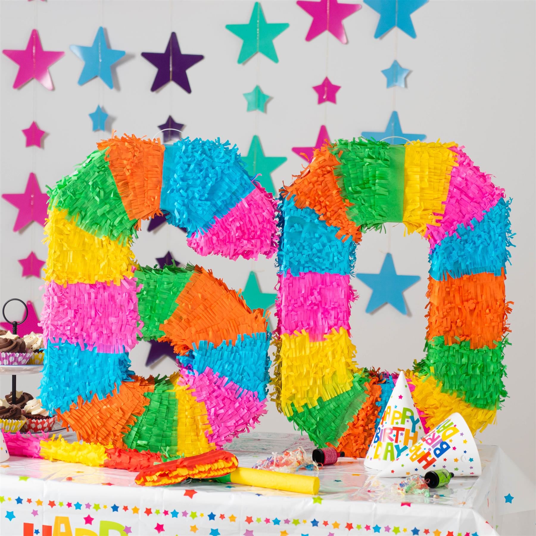 Party Pinatas Set with Stick & Blindfold Pink Stick Birthday Party Game - Picture 121 of 148