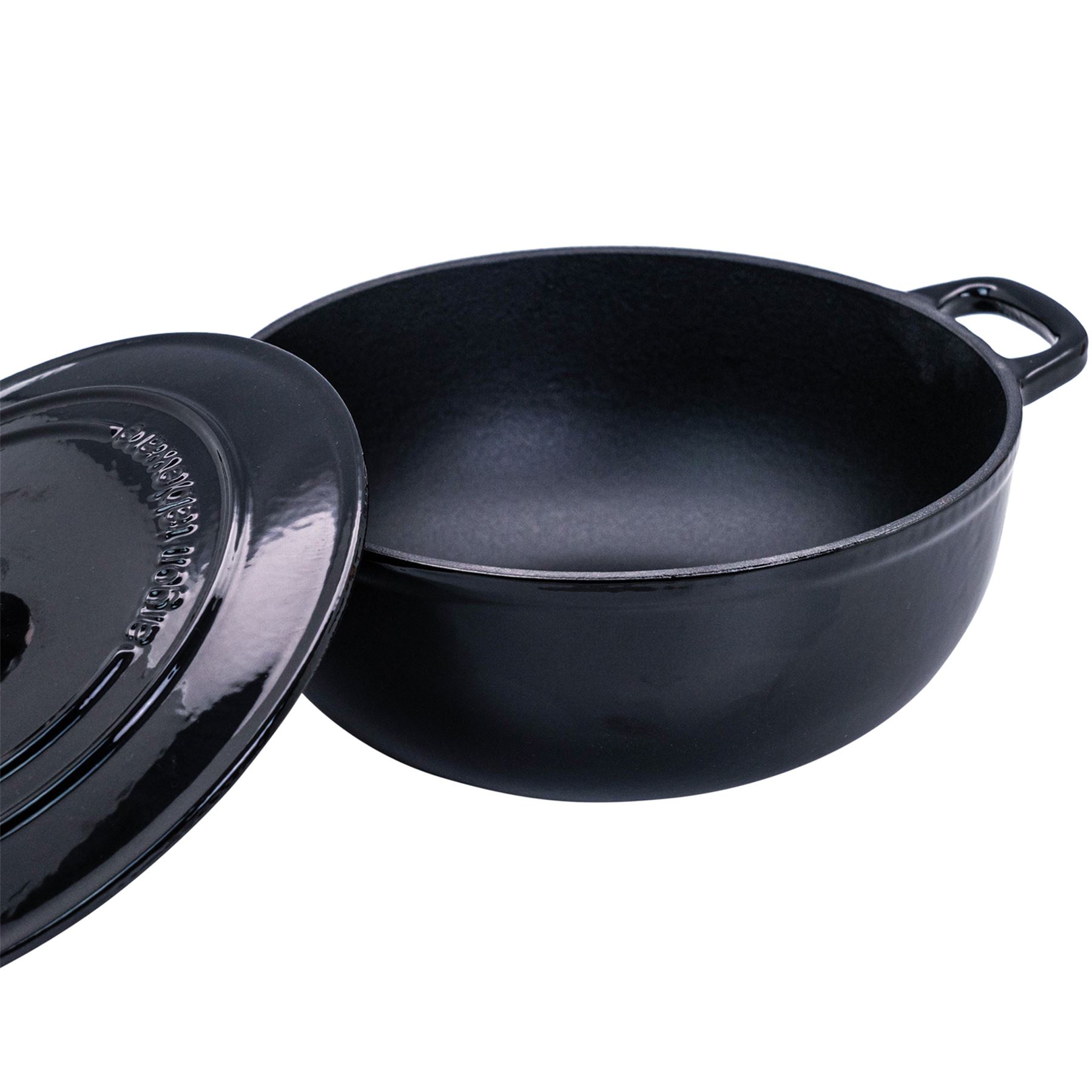 Cast Iron Casserole Dutch Oven Round Cooking Dish With Lid 4L Black 5055512068913 eBay