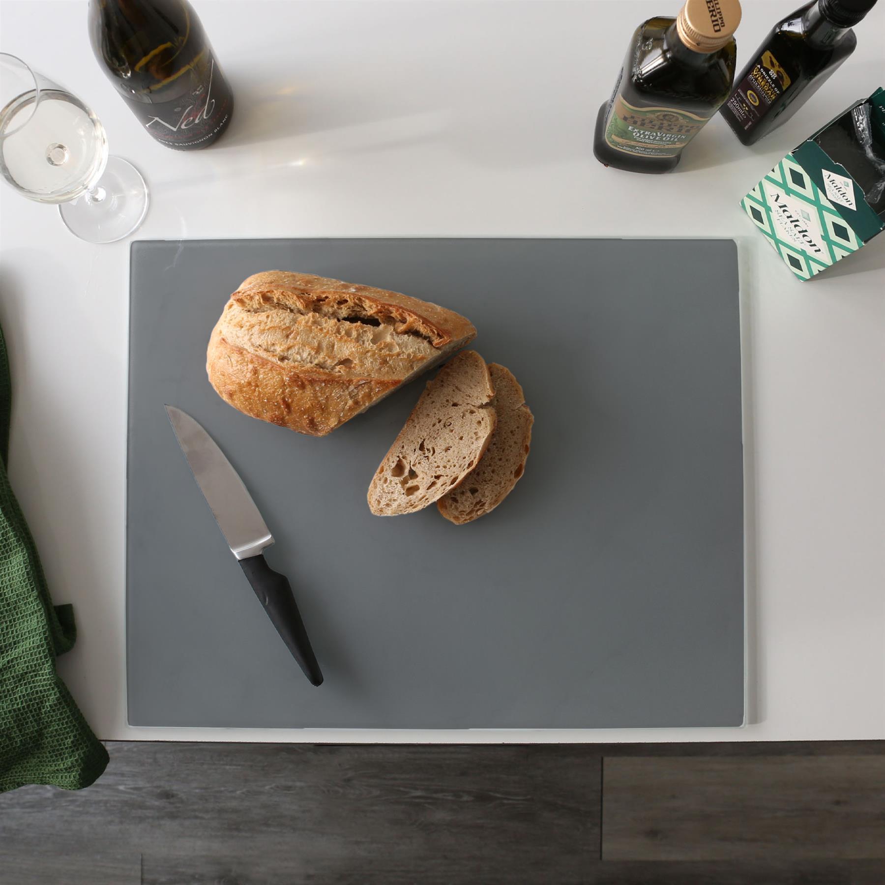 Rectangle Glass Chopping Board 50cm x 40cm Kitchen Worktop Saver - Picture 18 of 34