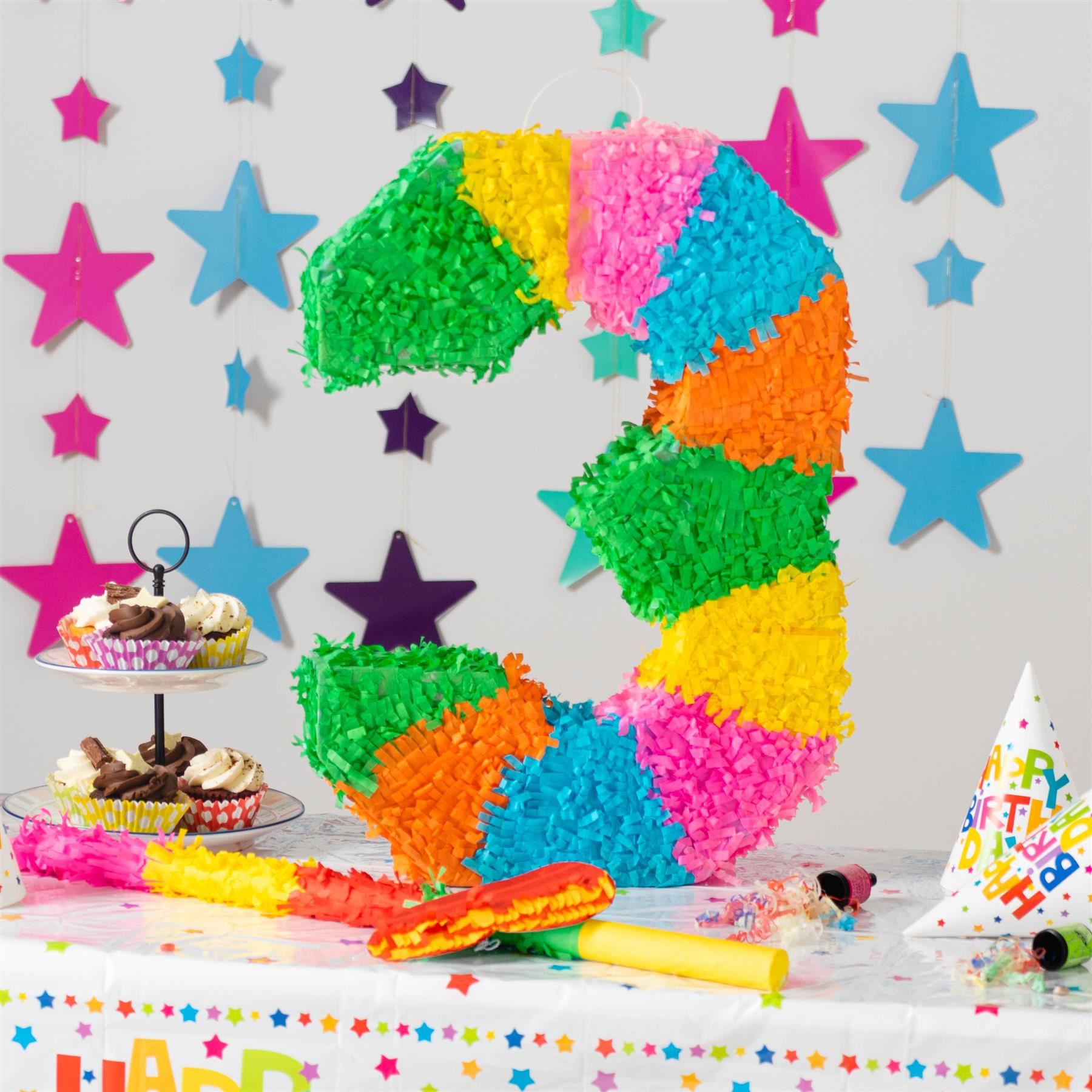 Party Pinatas Set with Stick & Blindfold Pink Stick Birthday Party Game - Picture 25 of 148