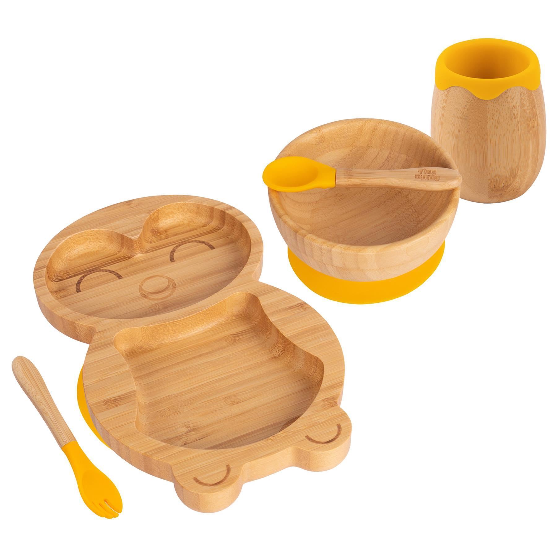 5pc Tiny Dining Bambus-Pinguin-Baby-Entwöhnungsset Fütterung Saugnapf - Bild 16 von 92