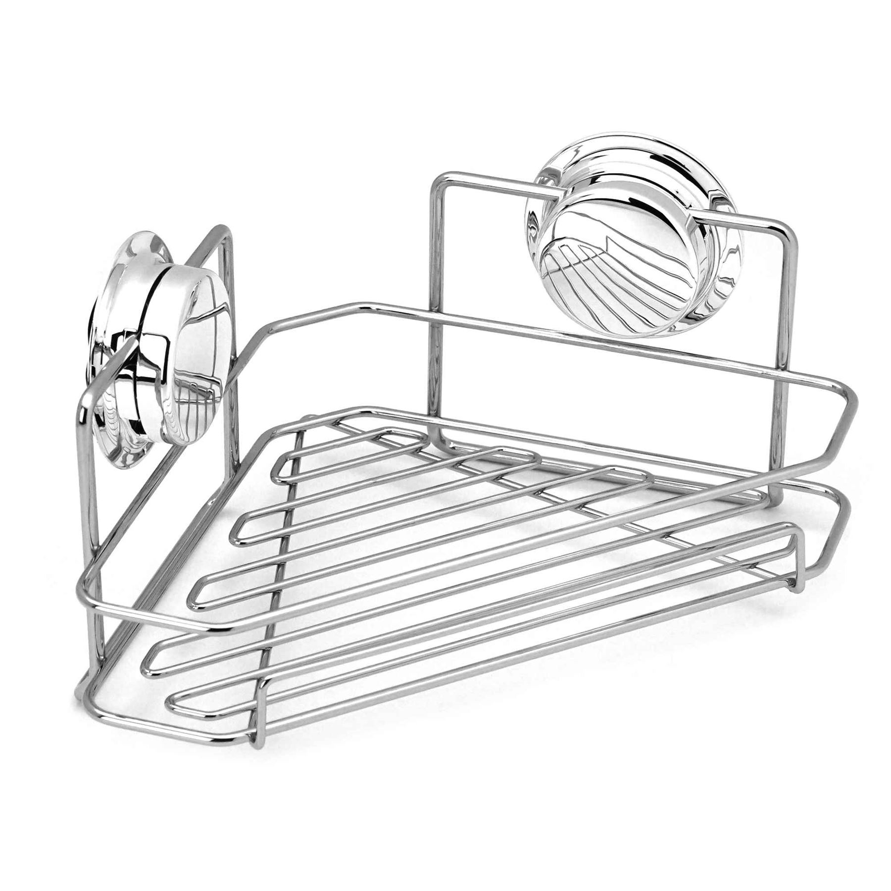 Bathroom Shower Caddy Twist & Lock Suction Cup Corner Bath Toiletries