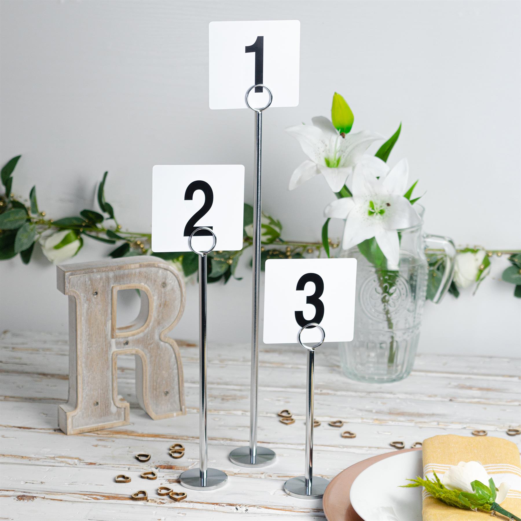 Wedding Event Party Table Number Plastic Place Cards 150. Double sided 5055415187254 eBay