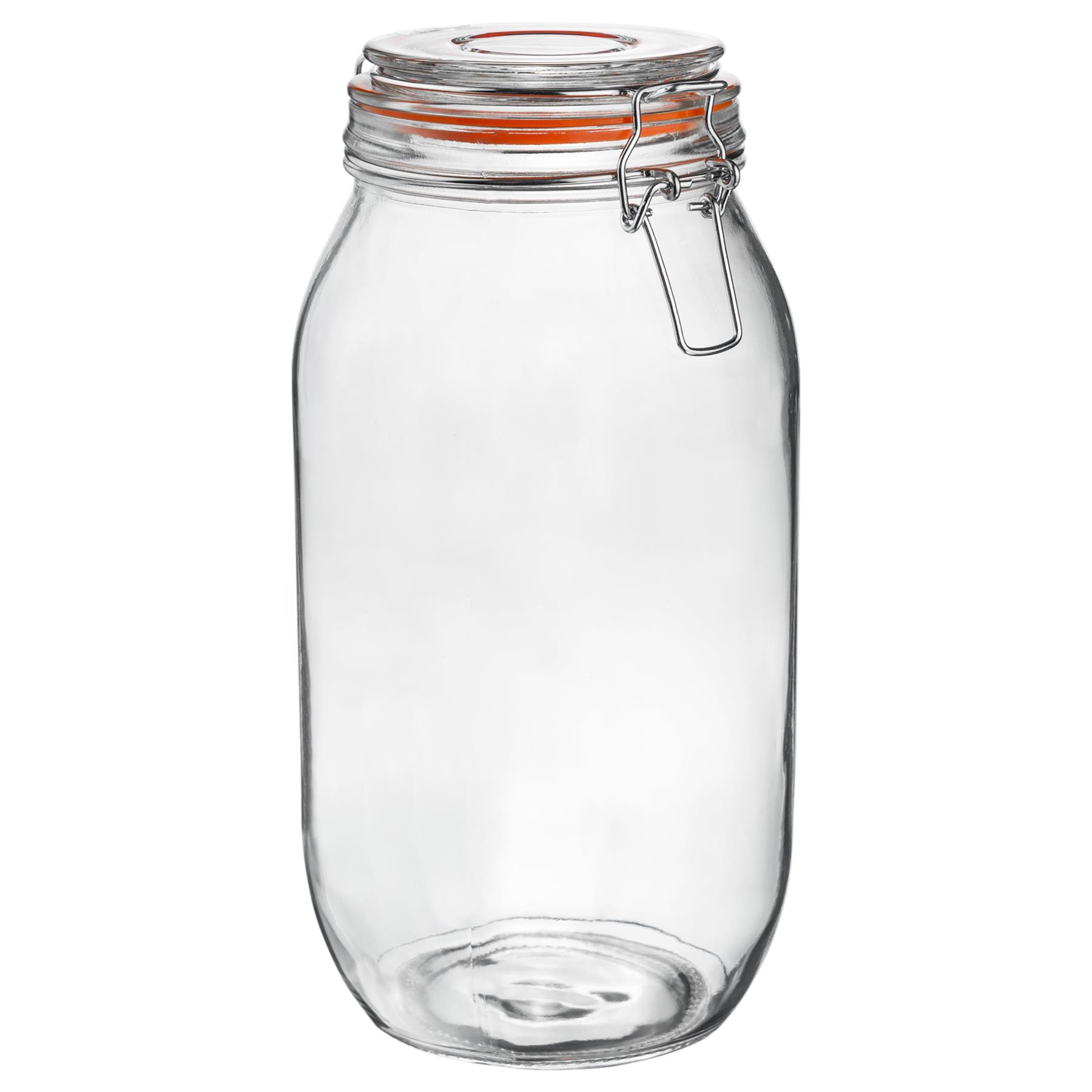 Glass Storage Jars Airtight Clip Top Lid Food Preserve Preserving Jar 2 Litre x6 - Picture 17 of 27