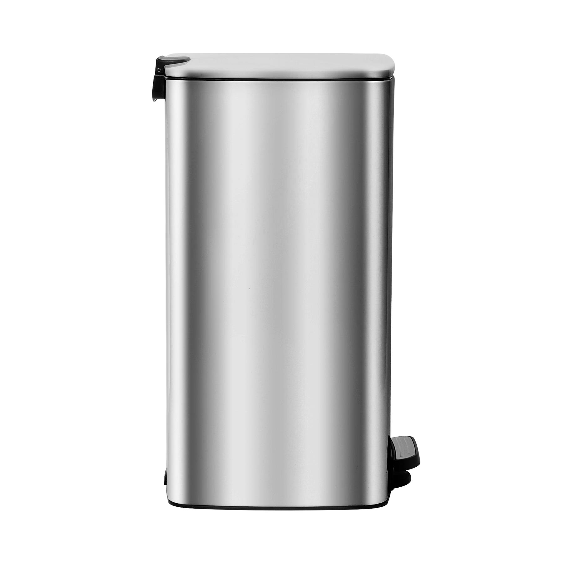 1x 30L Square Stainless Steel Kitchen Pedal Bin Modern Rubbish Waste Dustbin - Picture 26 of 33
