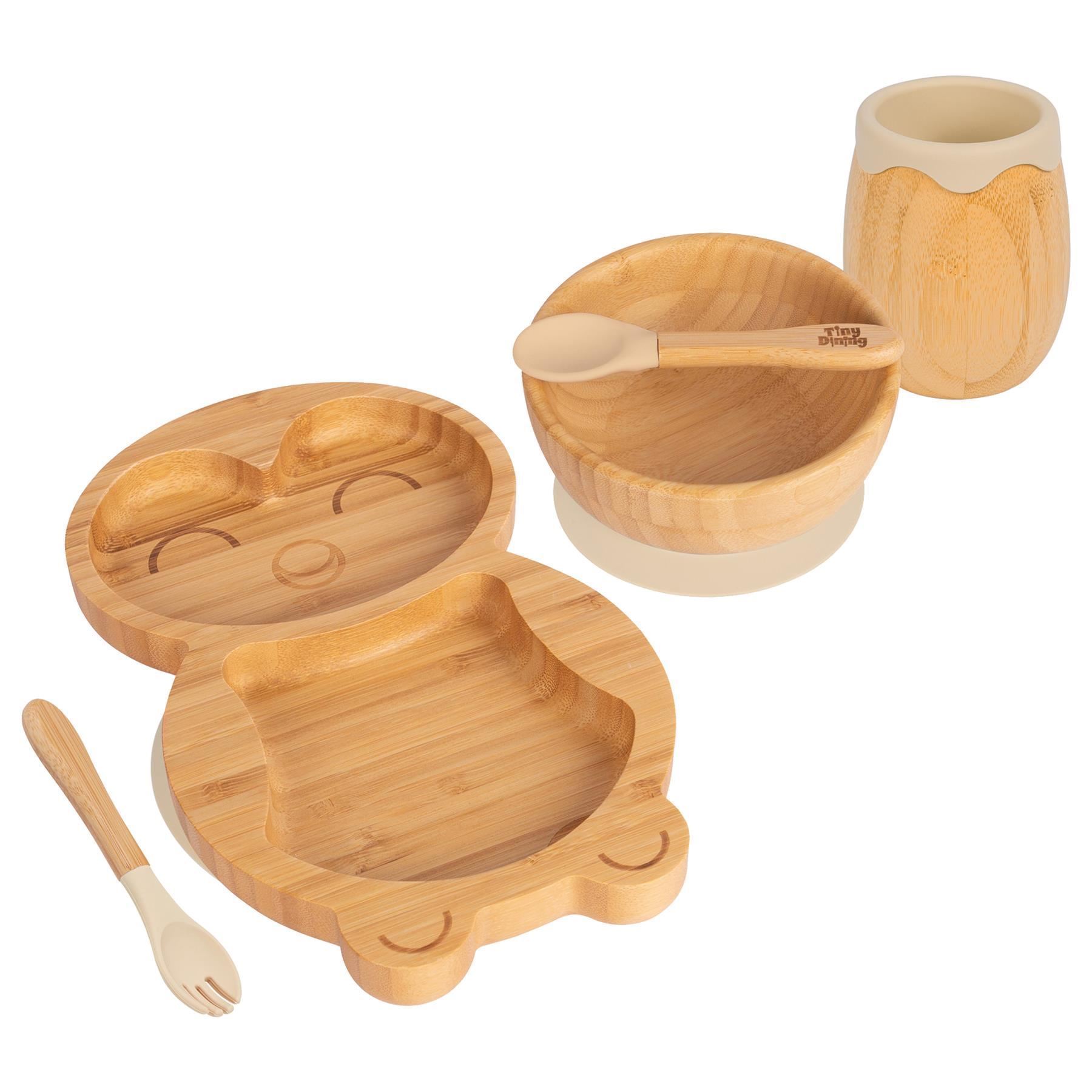 5pc Tiny Dining Bambus-Pinguin-Baby-Entwöhnungsset Fütterung Saugnapf - Bild 2 von 92
