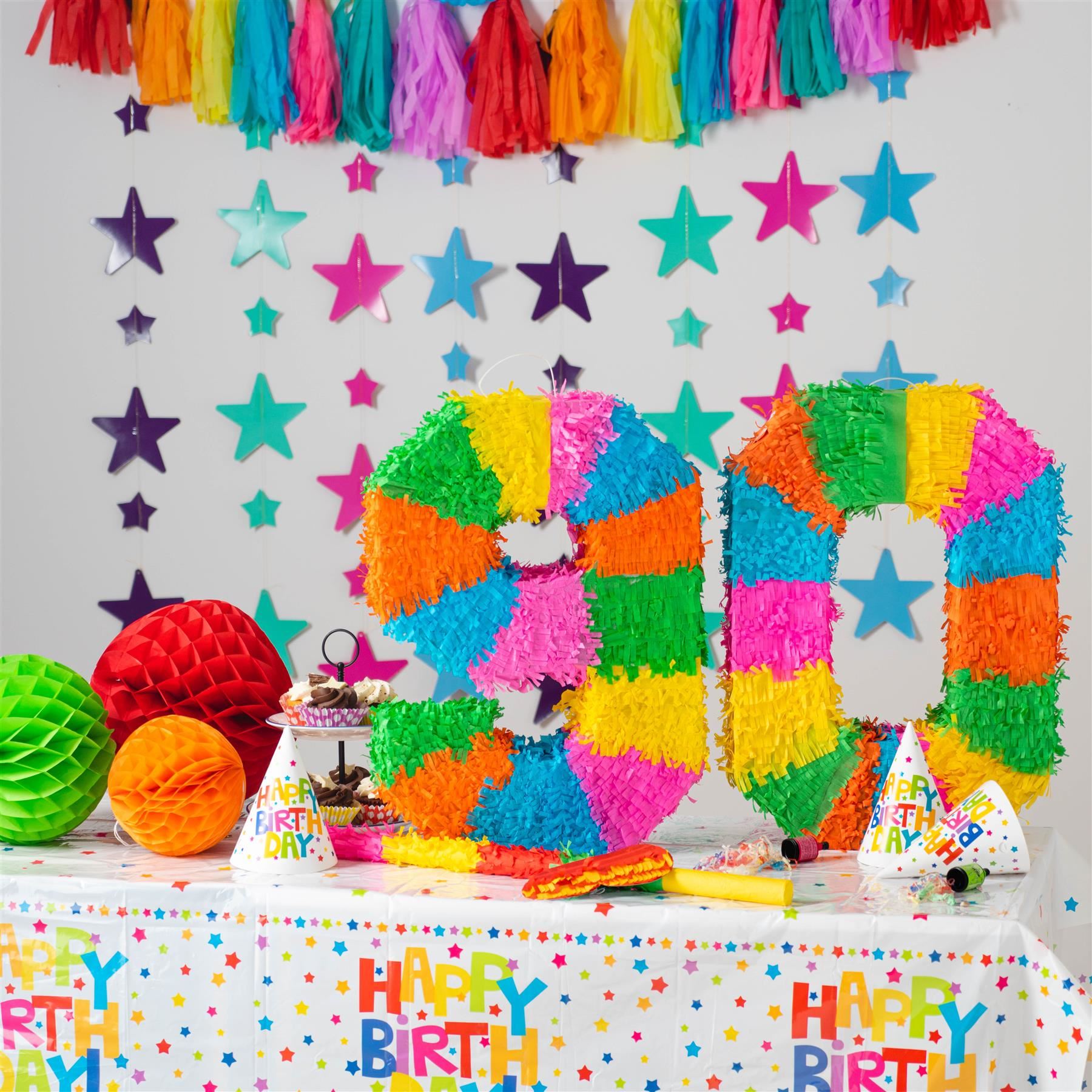 Party Pinatas Set with Stick & Blindfold Pink Stick Birthday Party Game - Picture 140 of 148