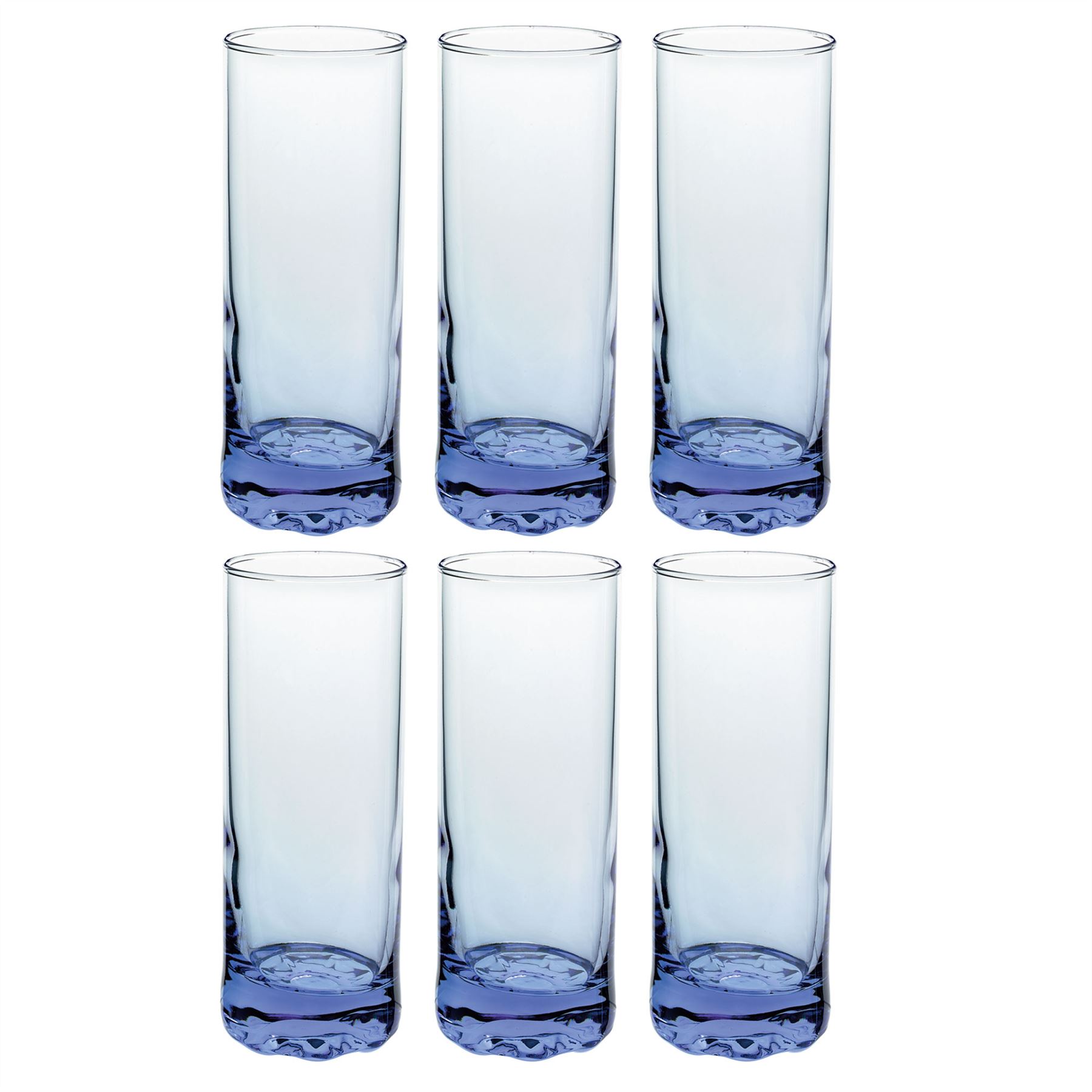 Bormioli Rocco Polo Marine Blue Water HIball Glasses 320ml Set of 6