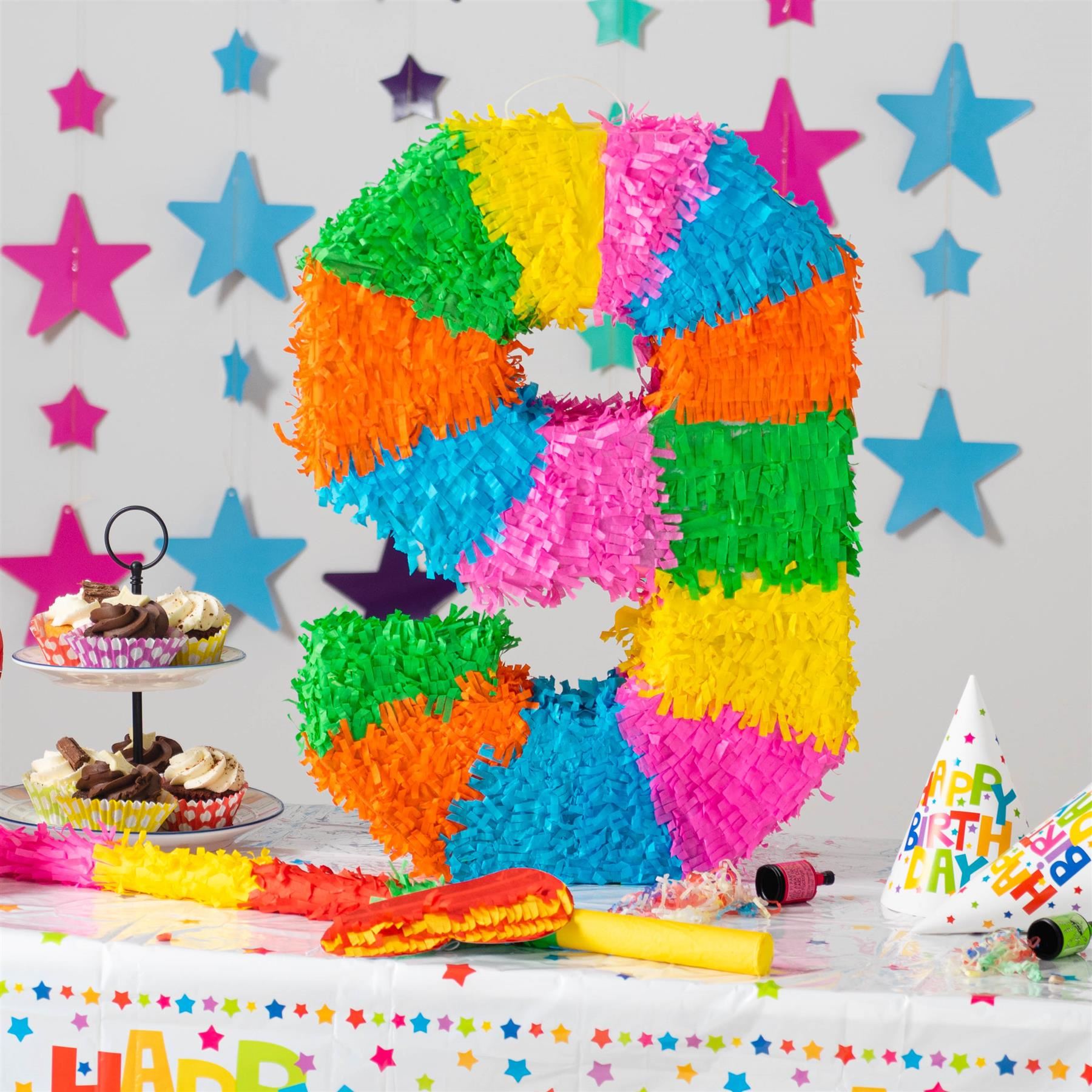 Party Pinatas Set with Stick & Blindfold Pink Stick Birthday Party Game - Picture 65 of 148