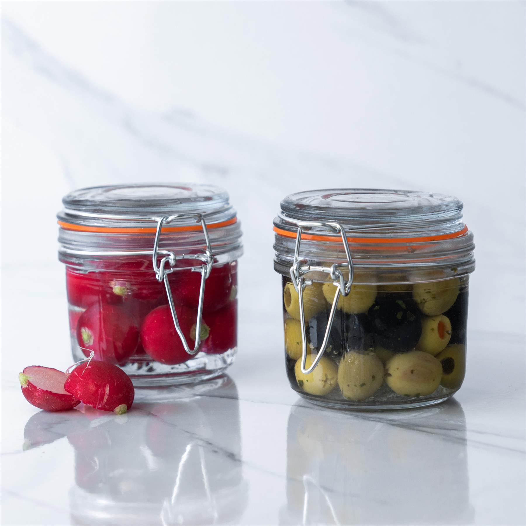 Glass Storage Jars Airtight Clip Top Lid Food Preserve Preserving Jar 200ml x6 - Picture 19 of 27