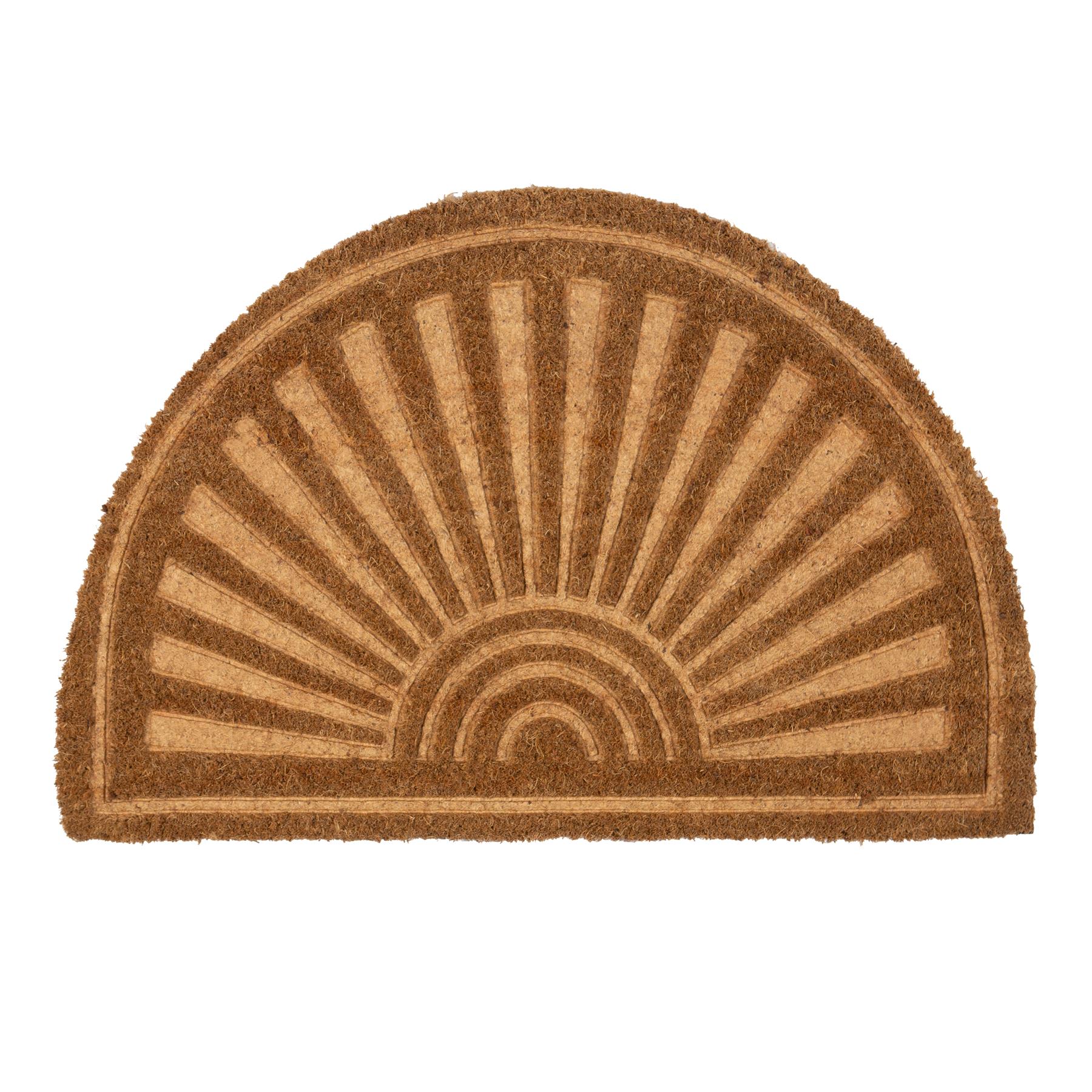 Coir Half Moon Door Mat Coconut Indoor Outdoor Mats 60 x 40cm