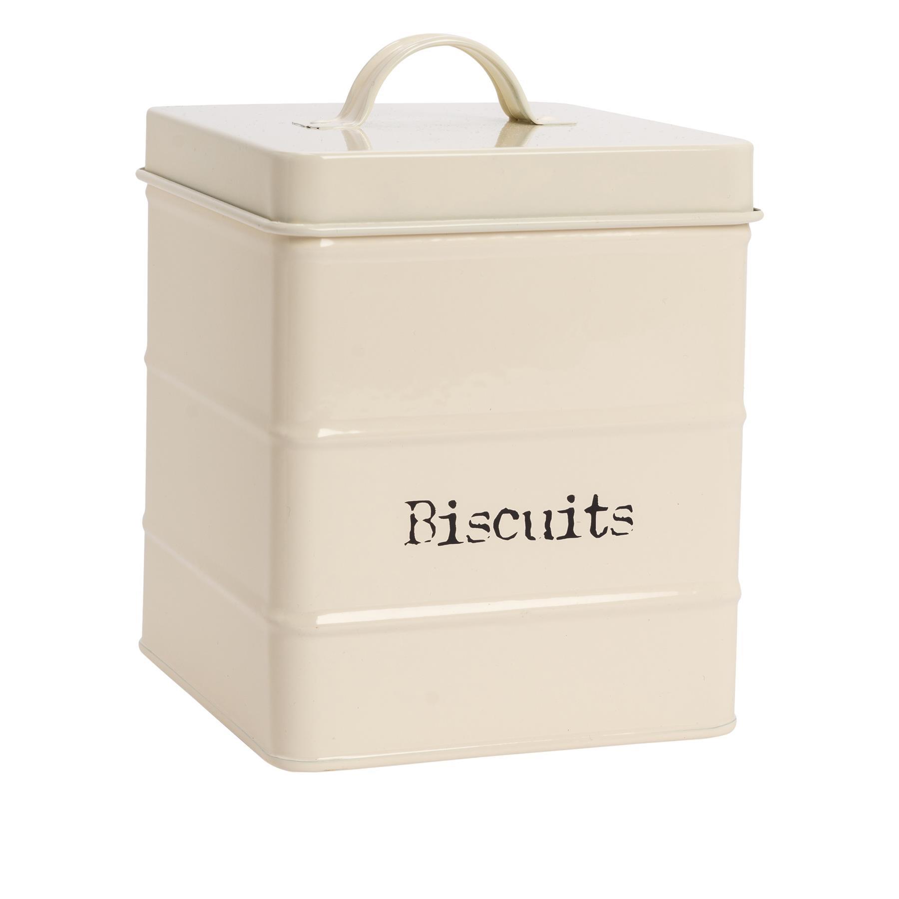 Biscuit Tin Storage Cookie Jar Barrel Canister Kitchen Caddy Vintage Metal