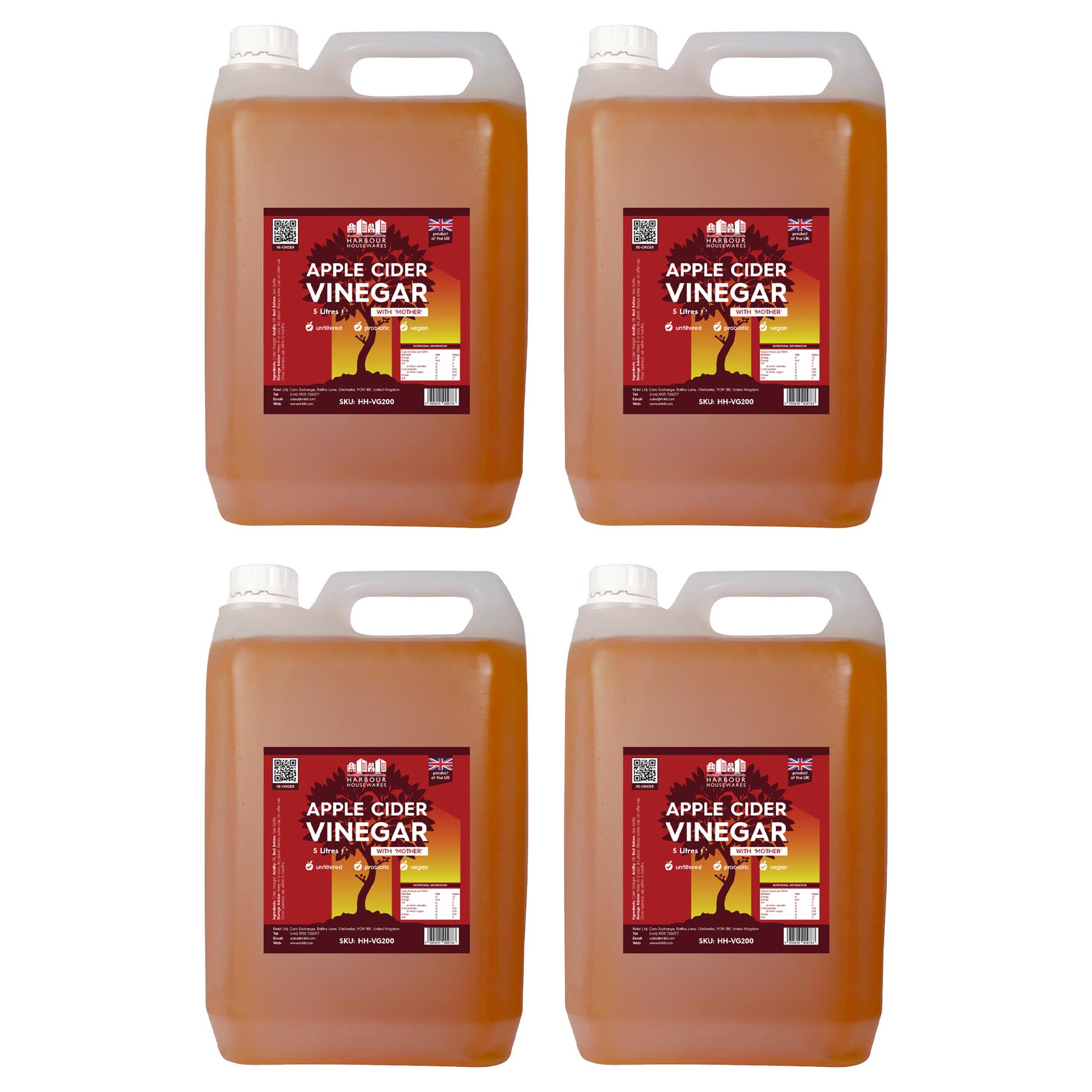 Apple Cider Vinegar with The Mother 5L Raw Unfiltered Live ACV - 5% Acidity - Picture 8 of 10
