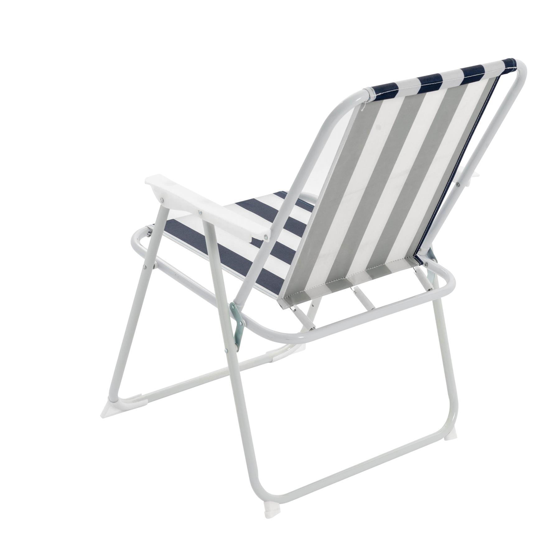 6x Sillas de Playa Plegables de Metal Exterior Camping Picnic Sillón Asiento de Lona - Imagen 12 de 25