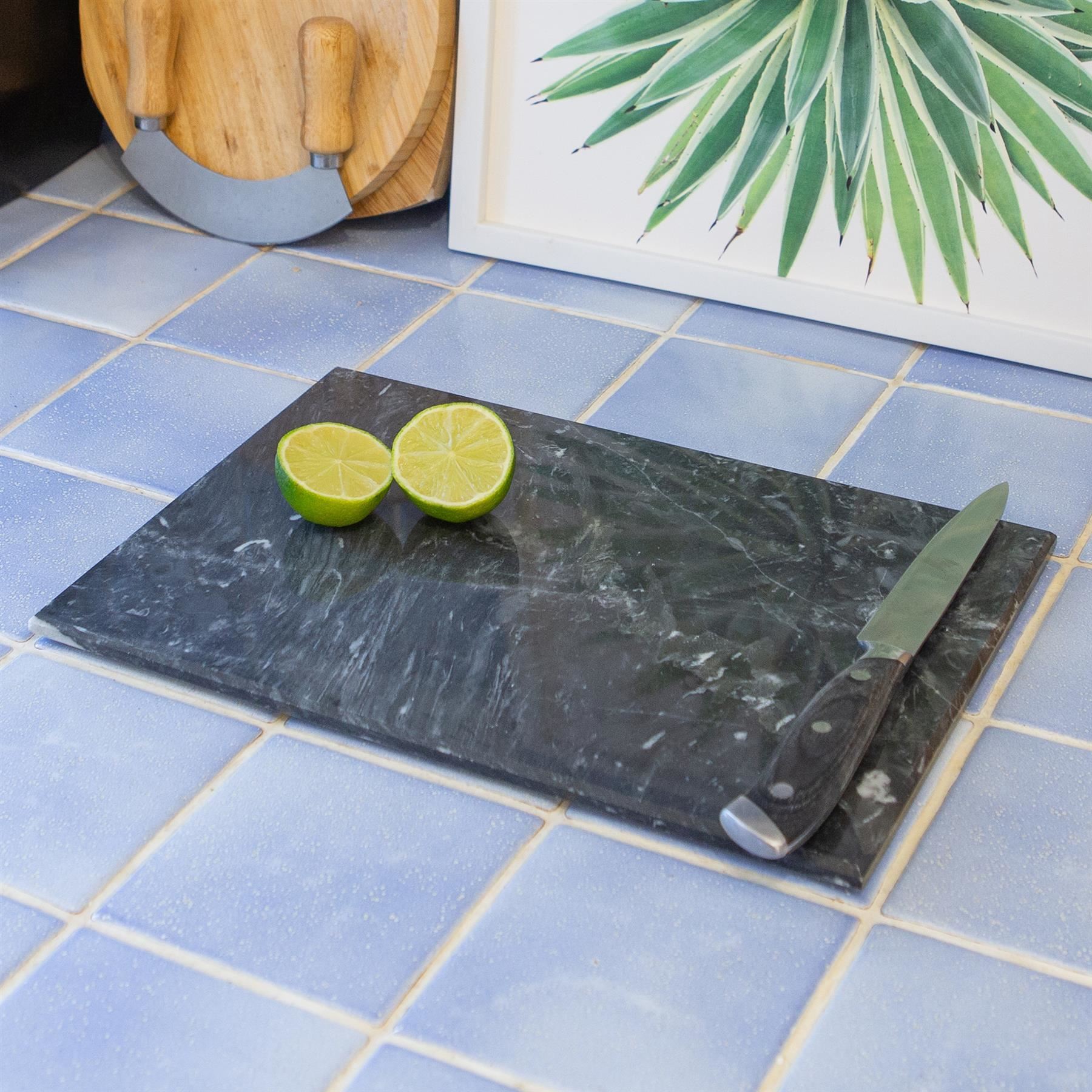 Rectangle Marble Chopping Board 40cm x 30cm Kitchen Non-Slip Cutting Board - Picture 7 of 13