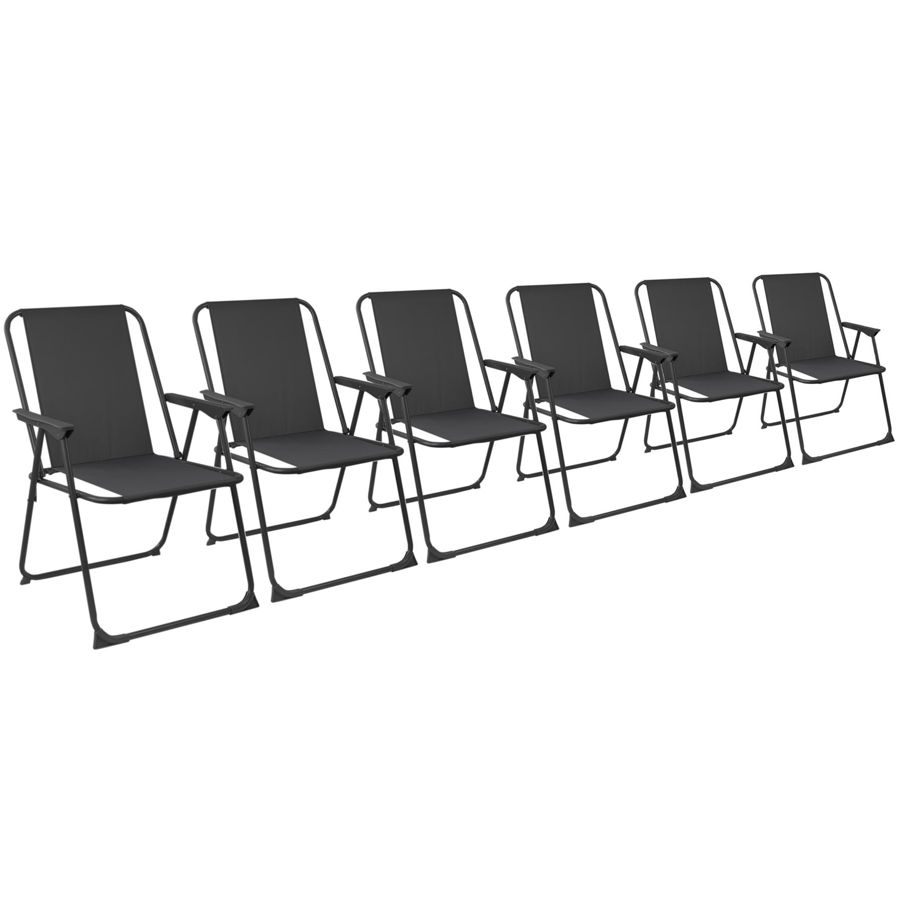 6x Sillas de Playa Plegables de Metal Exterior Camping Picnic Sillón Asiento de Lona - Imagen 4 de 25