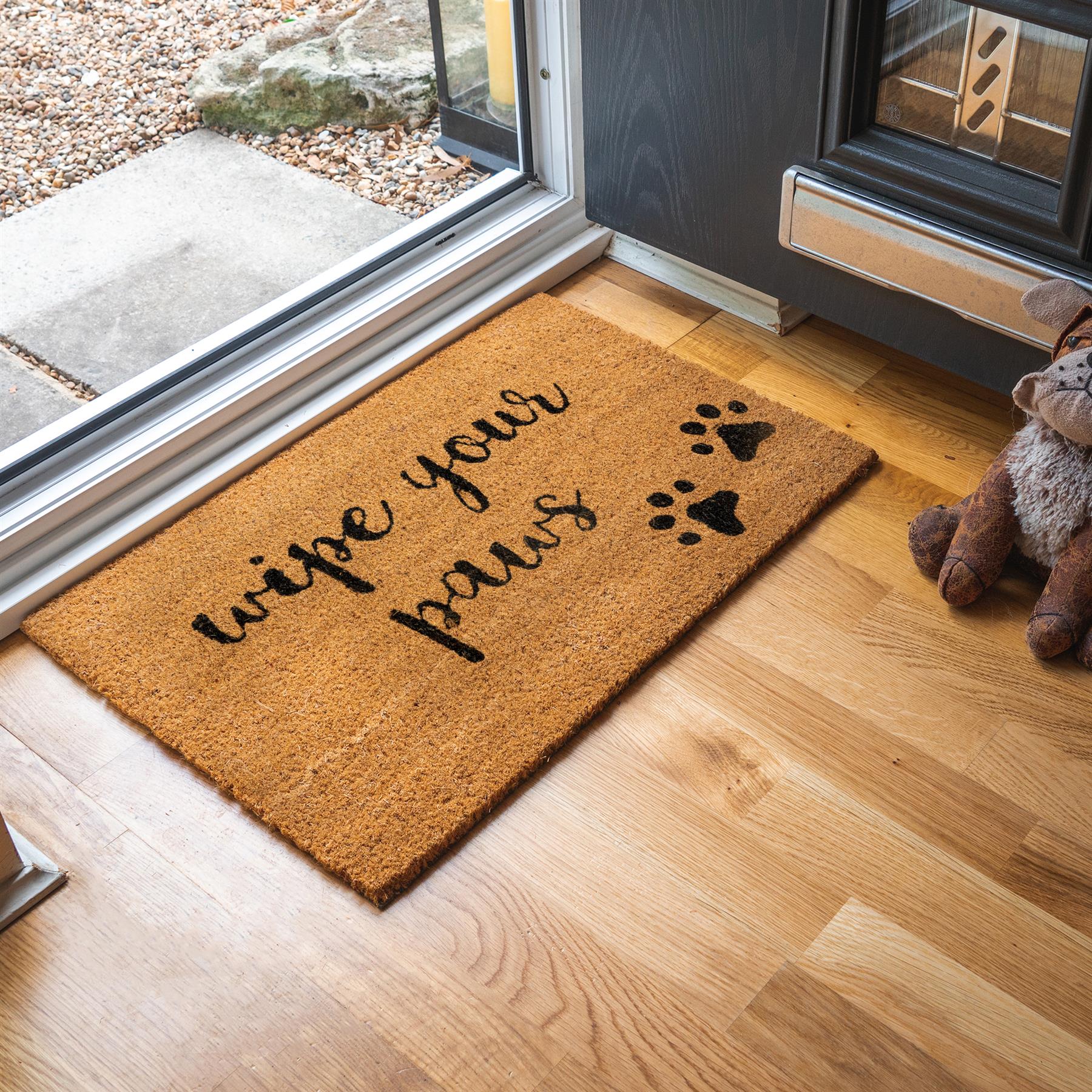 Door Mat Doormat Non Slip Natural Coir PVC Backed Indoor Outdoor Home /& Garden