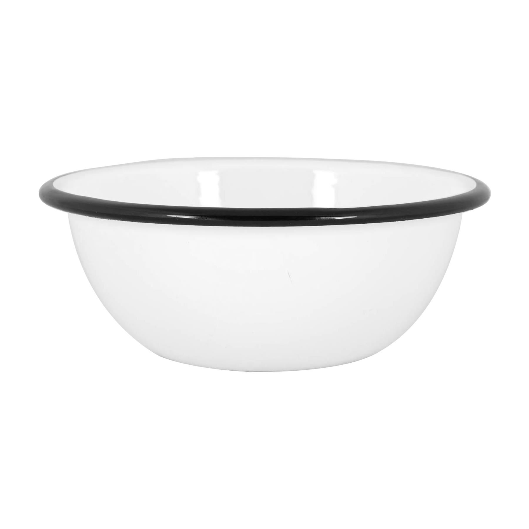 Cuencos de metal esmaltados blancos para el hogar al aire libre camping comedor platos de comida 16 cm - Imagen 5 de 35