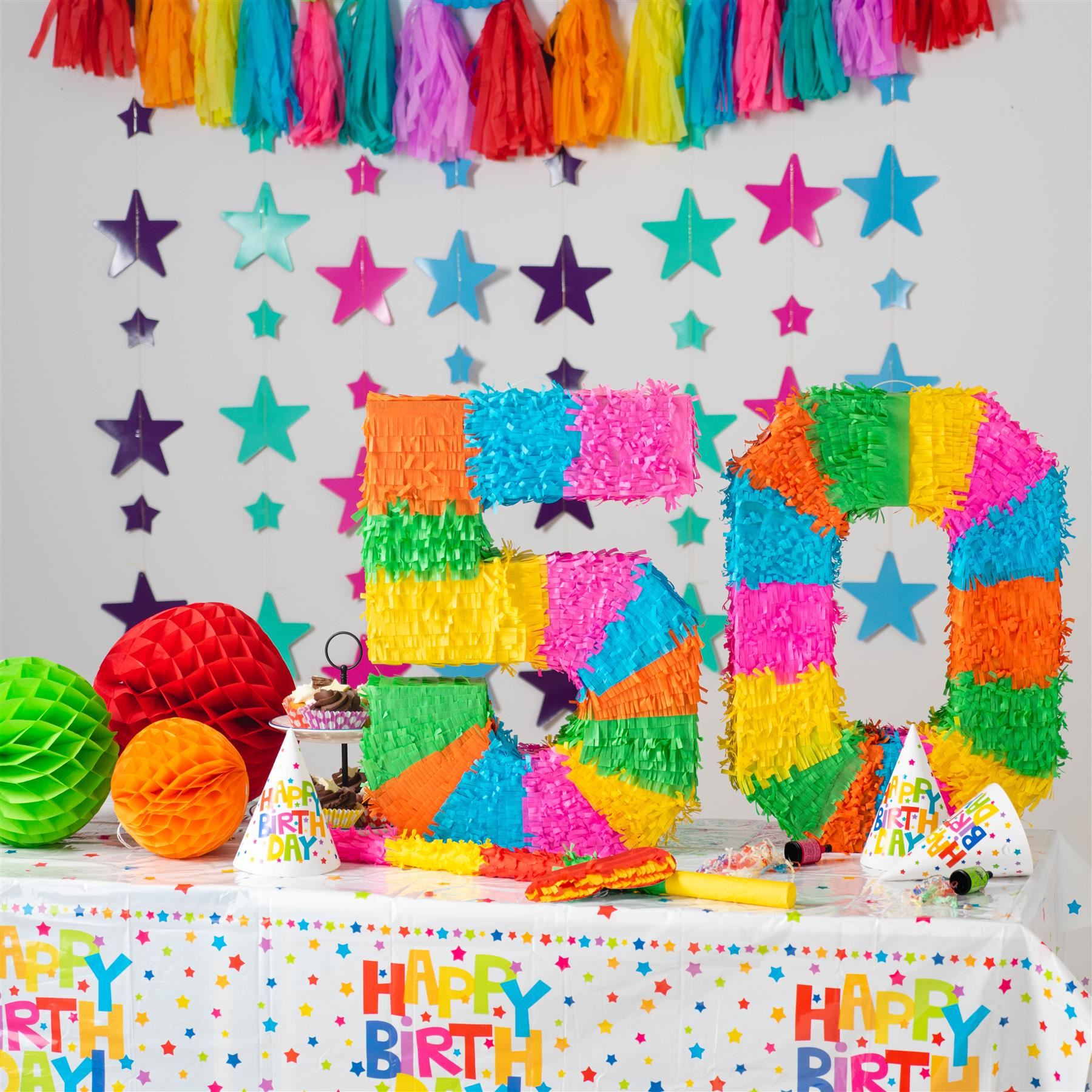 Party Pinatas Set with Stick & Blindfold Pink Stick Birthday Party Game - Picture 113 of 148