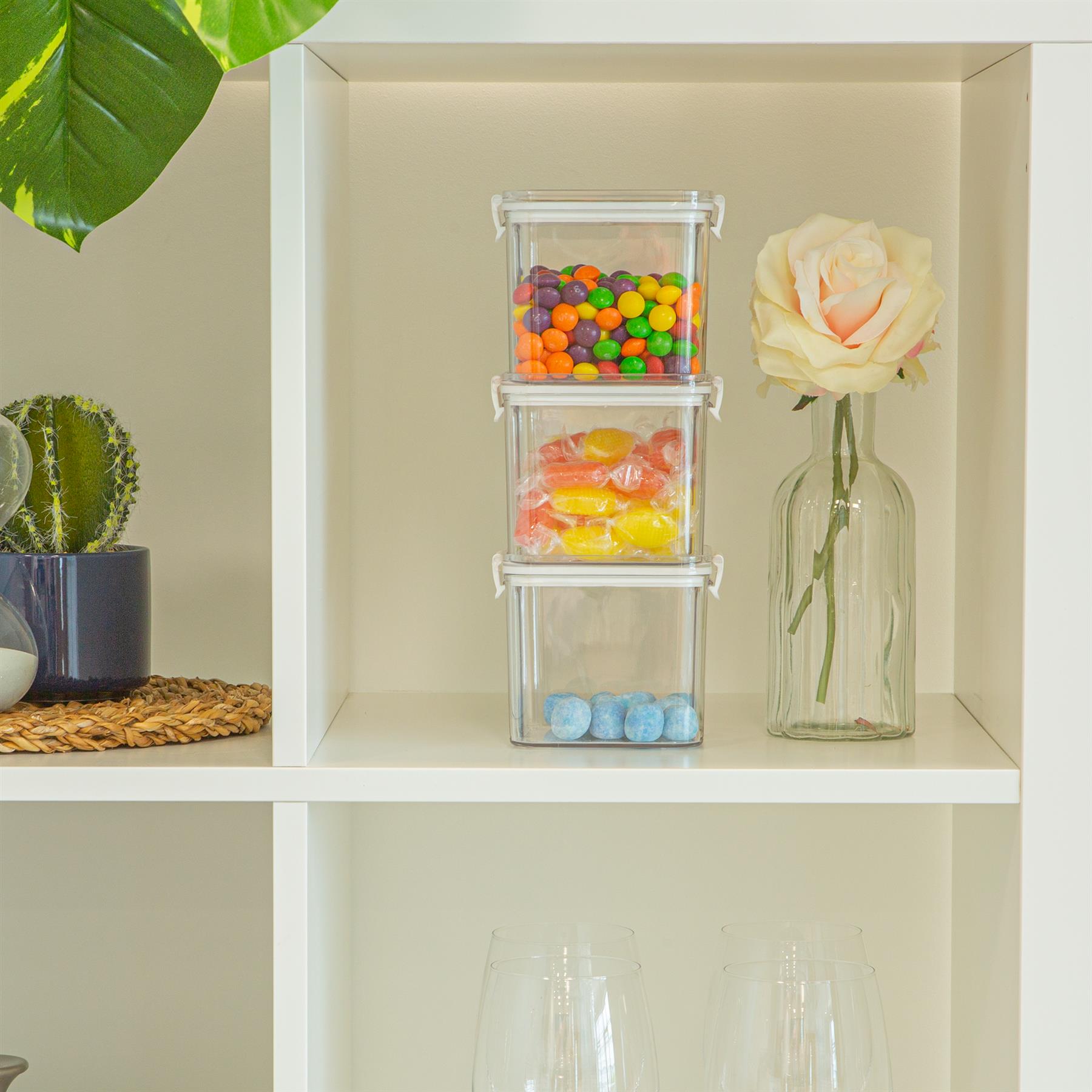 Contenedor de almacenamiento de alimentos organizador de cocina de plástico sin BPA clip hermético 700 ml - Imagen 13 de 13