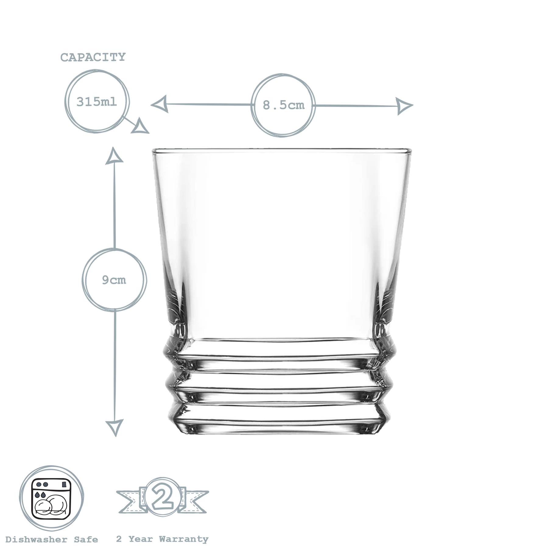 GIFT SET LAV LIBERTY Long Drink Glass tumblers 6 Pcs Gift Box 360ml