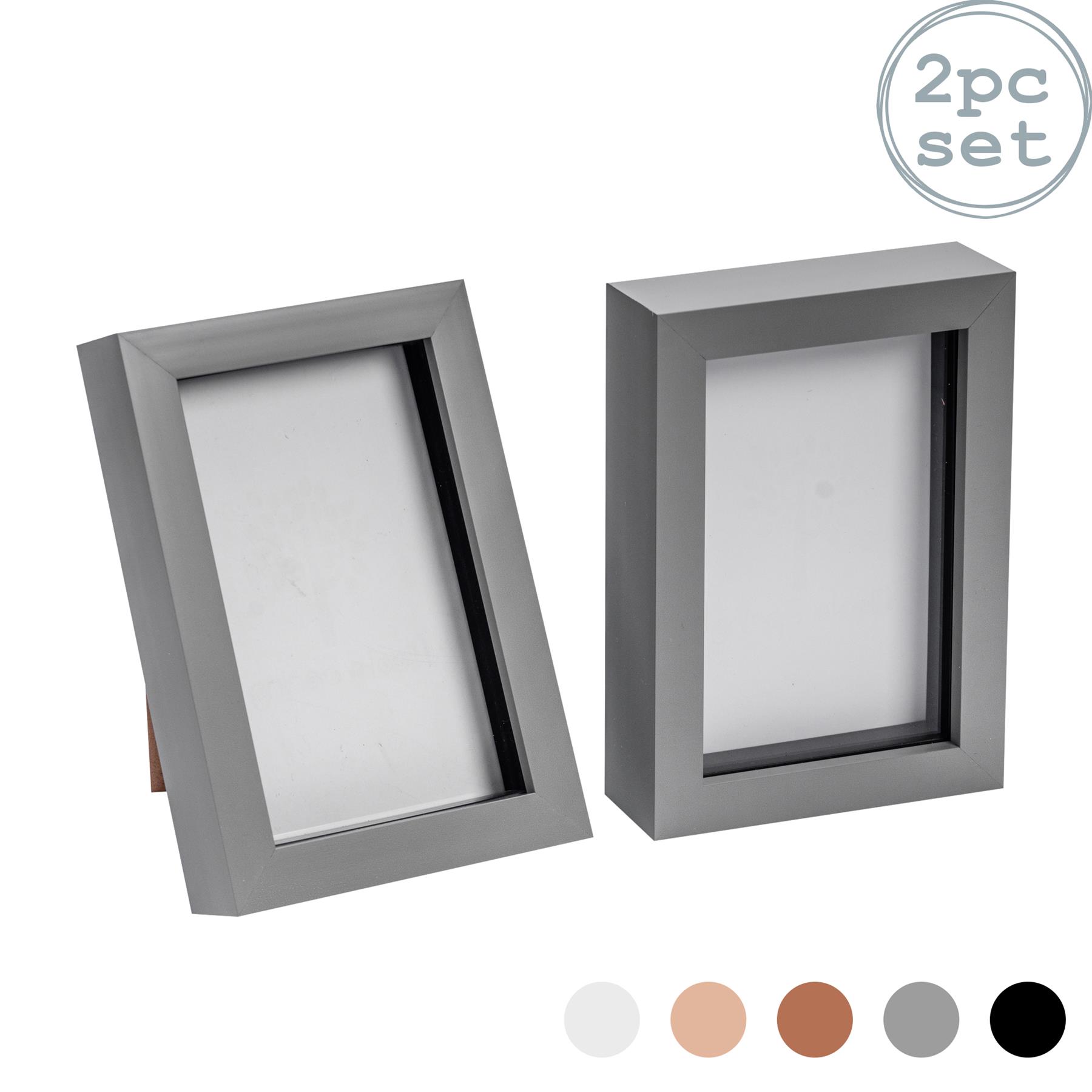 Box Picture Frame Deep 3D Photo Display 4x6 Inch Standing Hanging Red x2