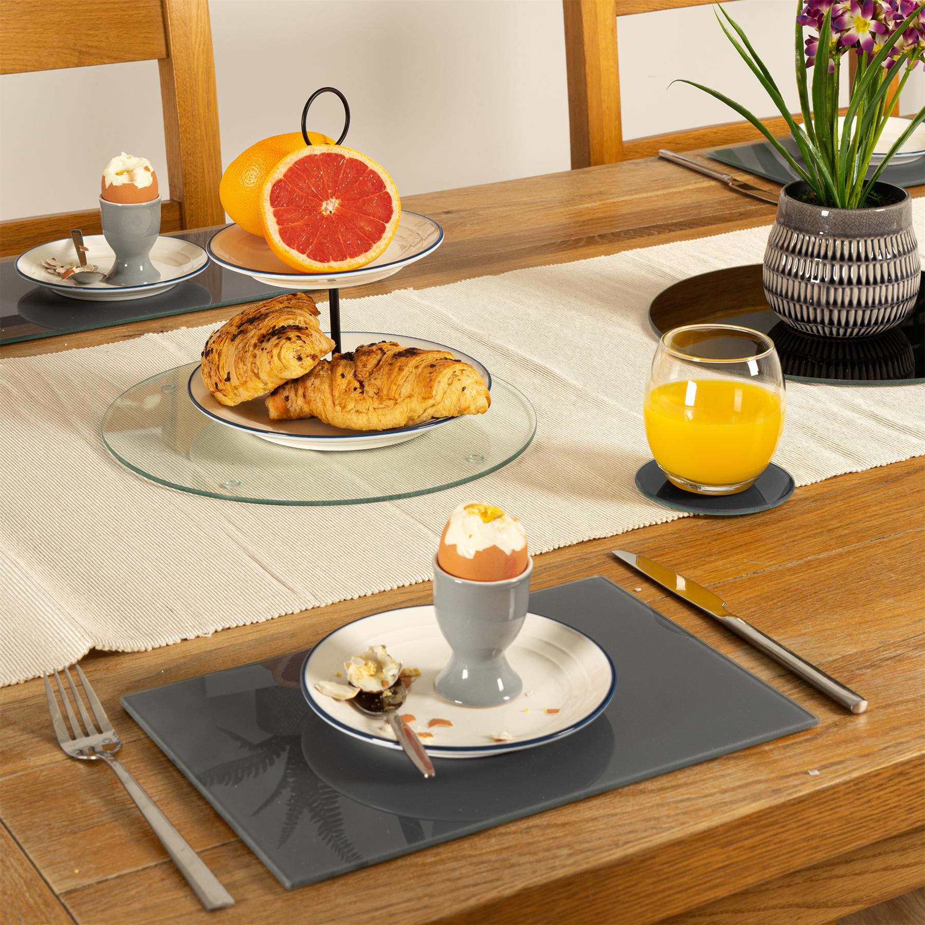6x Glass Placemats Kitchen Dining Dinner Table Place Mats Set 30cm x 20cm - Picture 10 of 29