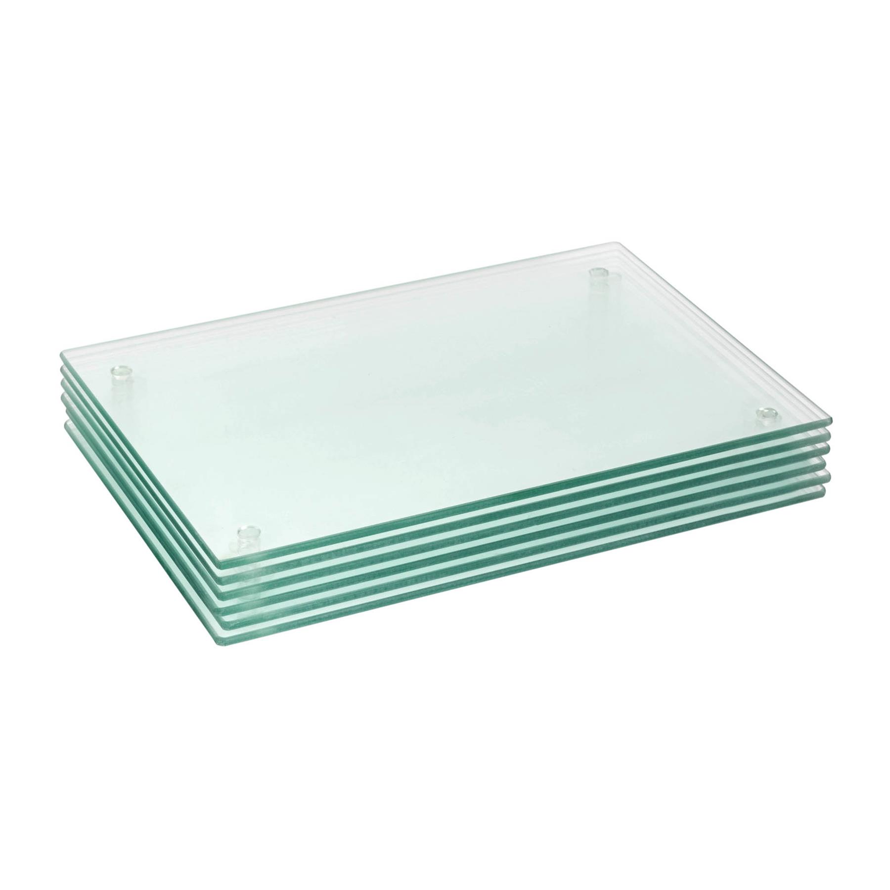 6x Glass Placemats Kitchen Dining Dinner Table Place Mats Set 30cm x 20cm - Picture 15 of 29