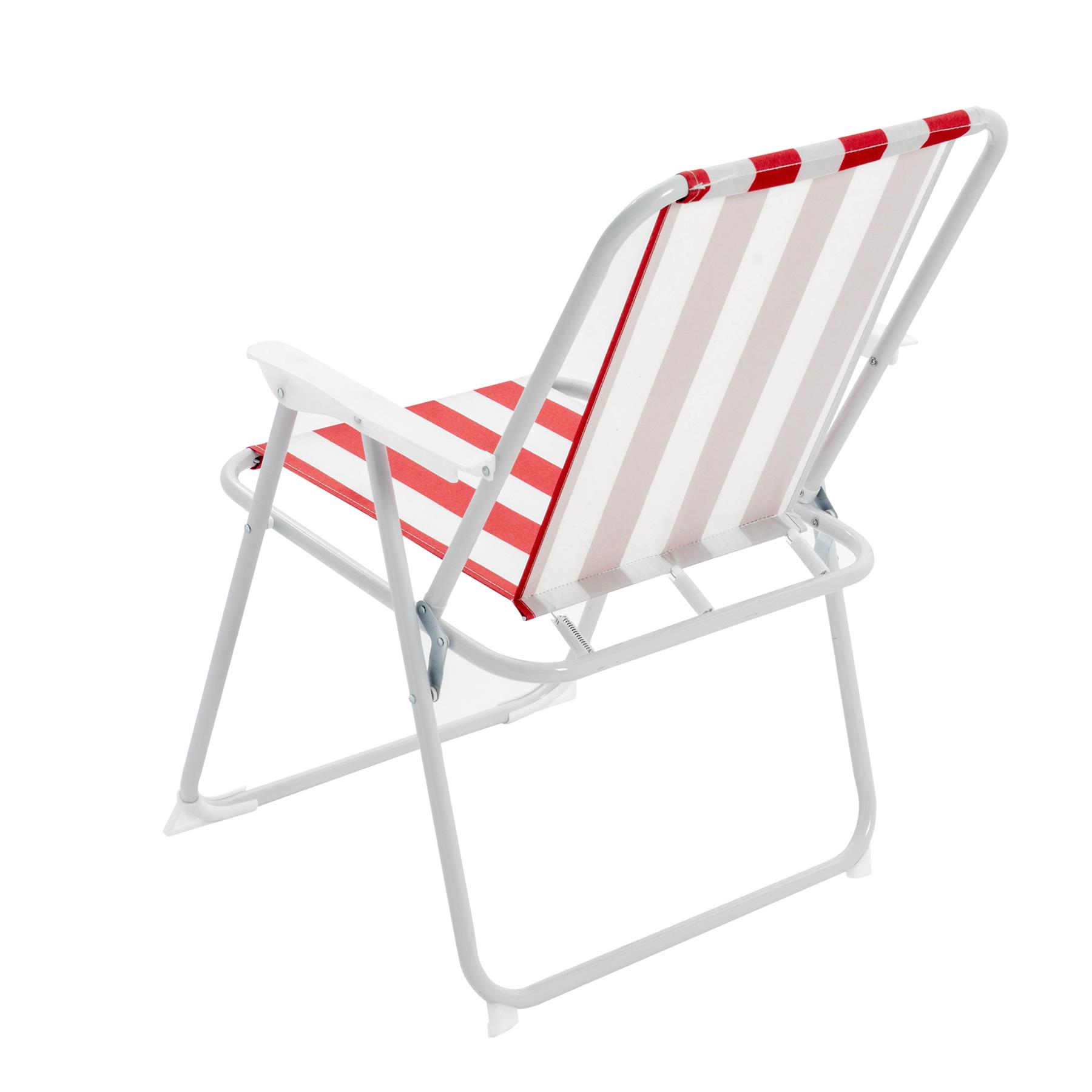 6x Sillas de Playa Plegables de Metal Exterior Camping Picnic Sillón Asiento de Lona - Imagen 25 de 25
