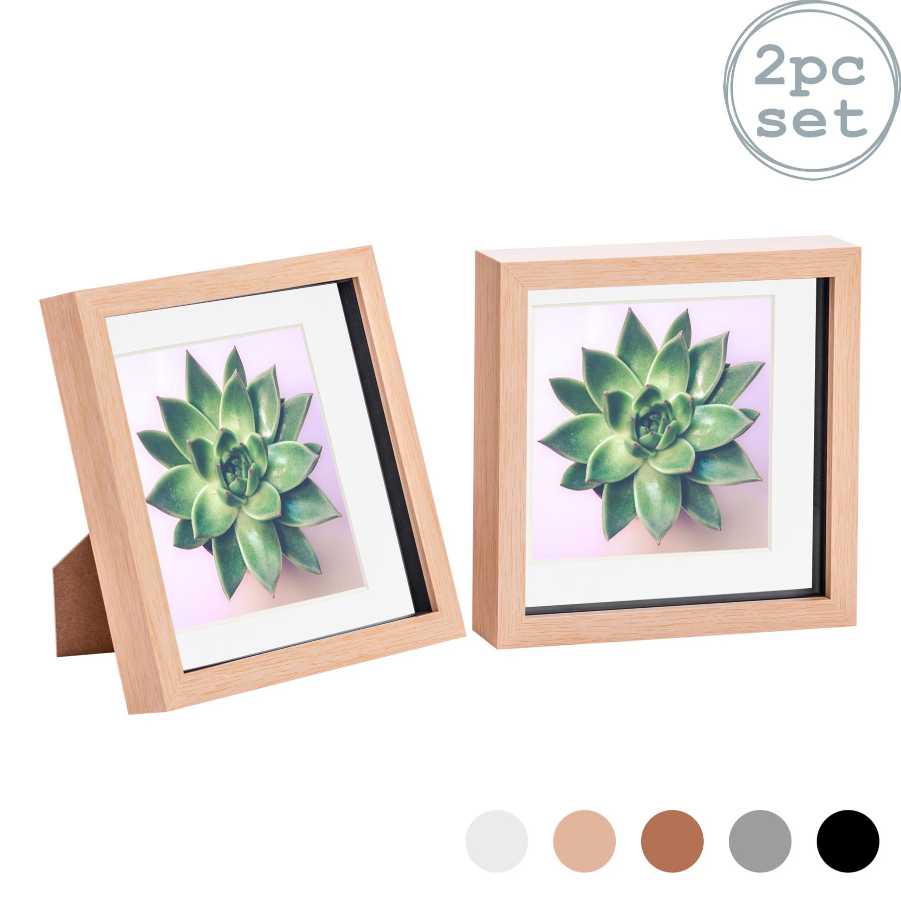 8 X 8 3D Box Frame Photo Picture Deep Display Shadow with Mount £13.99