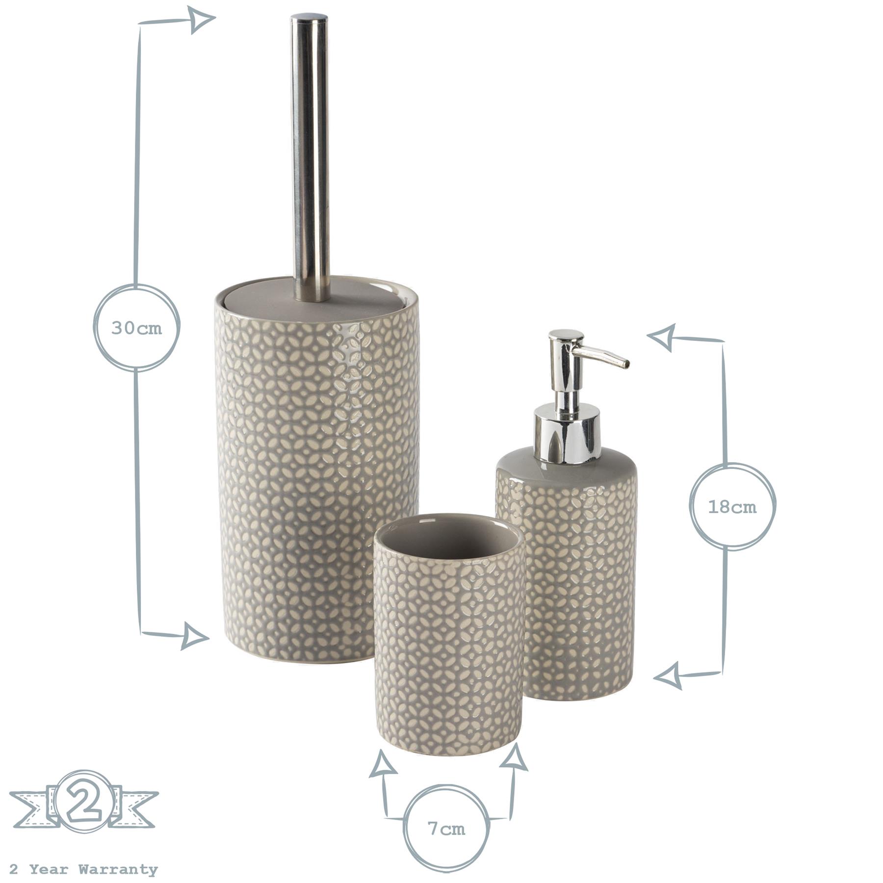 Bathroom Accessories Set Soap Dispenser Toothbrush Holder Toilet Brush