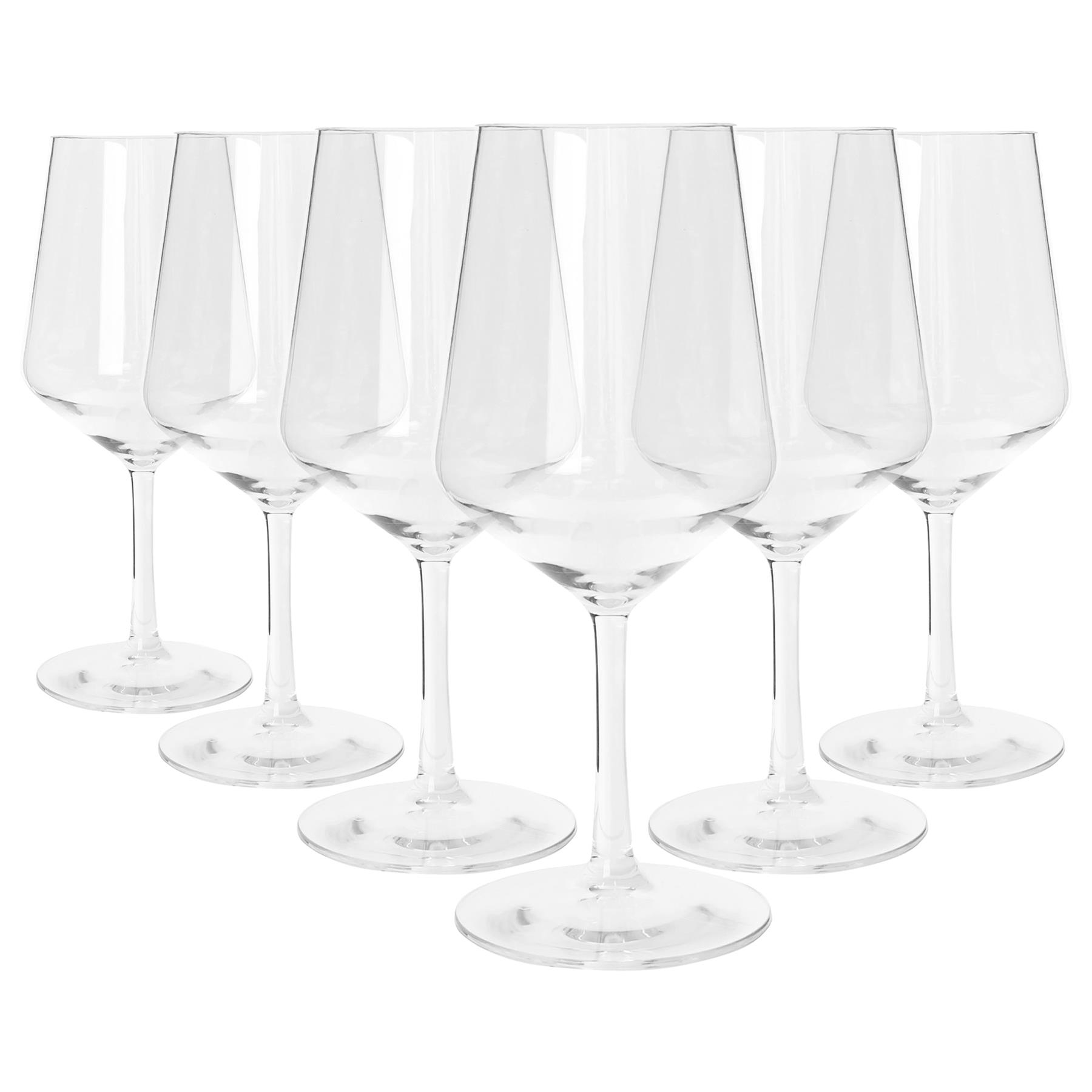 500ml Reusable Plastic Stemmed Wine Glasses Durable Shatterproof Drinking Cups - Picture 7 of 8