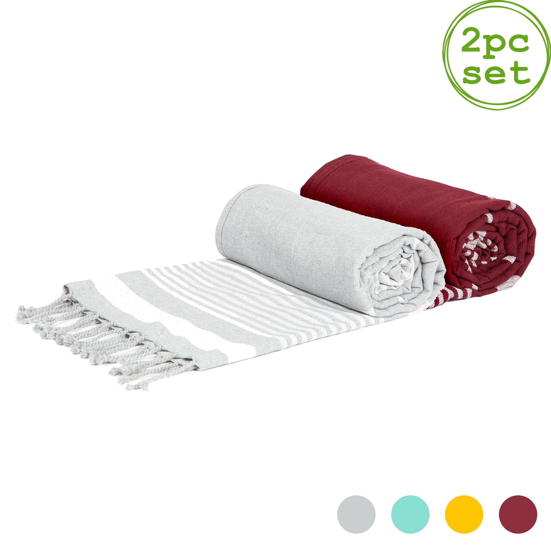 Serviette De Hammam Turc Luxe 100% Coton - Spa, Yoga, Plage - Neuve Avec étiquettes