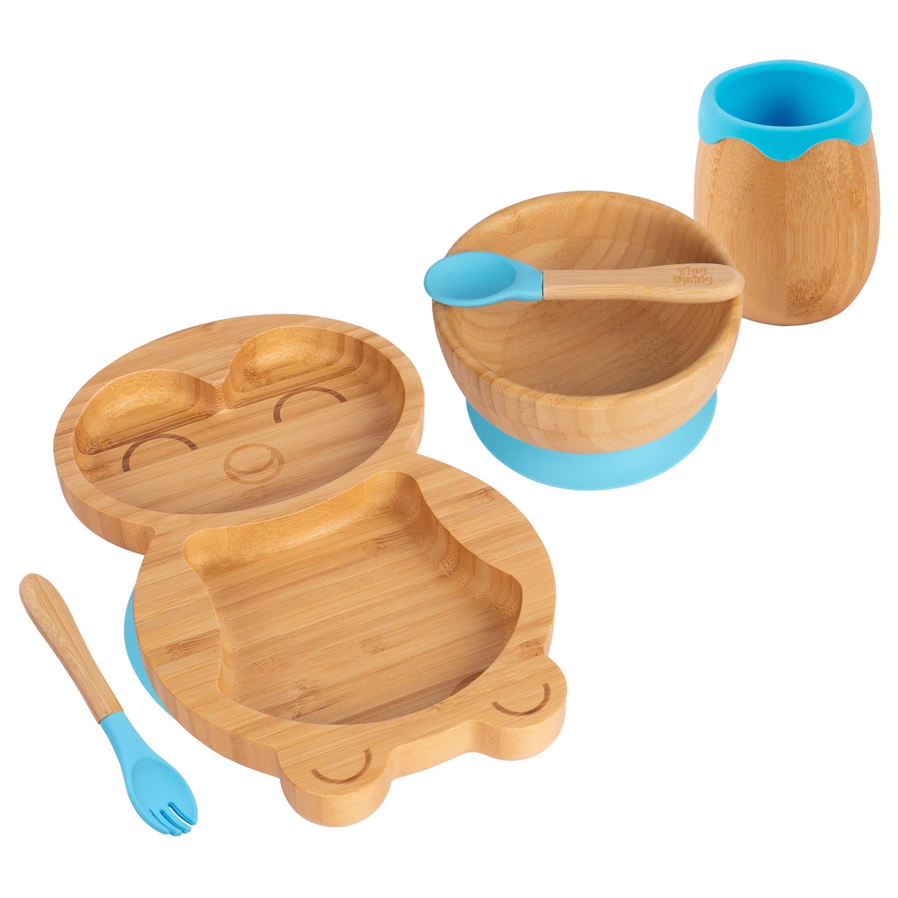 5pc Tiny Dining Bambus-Pinguin-Baby-Entwöhnungsset Fütterung Saugnapf - Bild 9 von 92