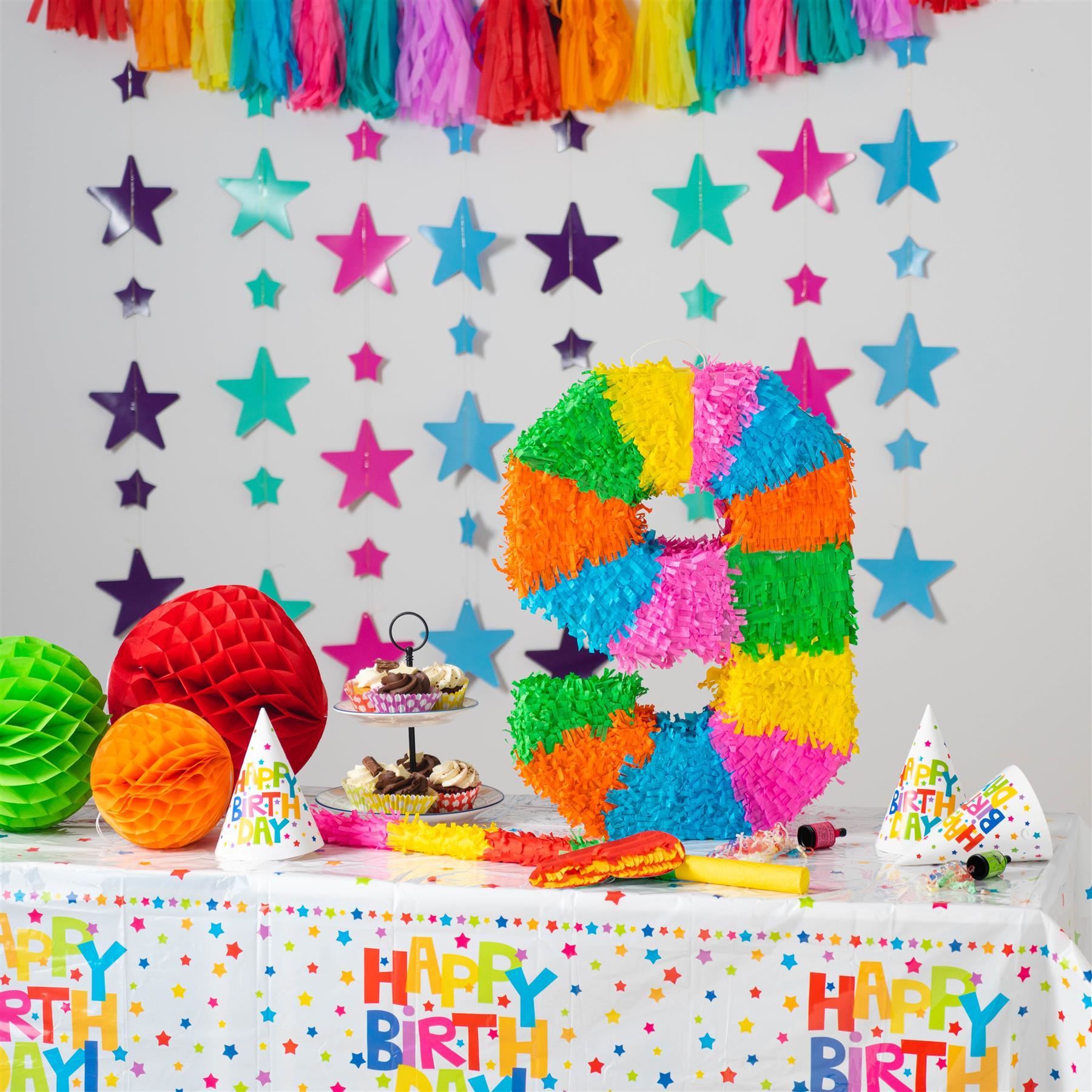 Party Pinatas Set with Stick & Blindfold Pink Stick Birthday Party Game - Picture 64 of 148