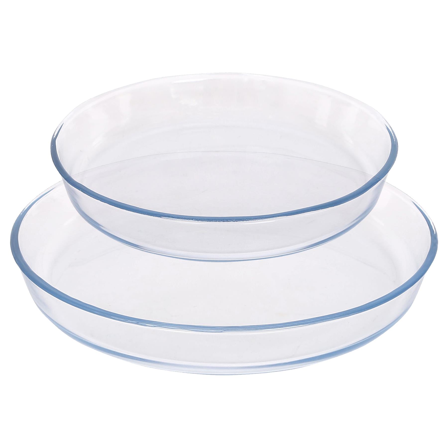 2 Pack Round Glass Oven Dish Set - 2 Sizes