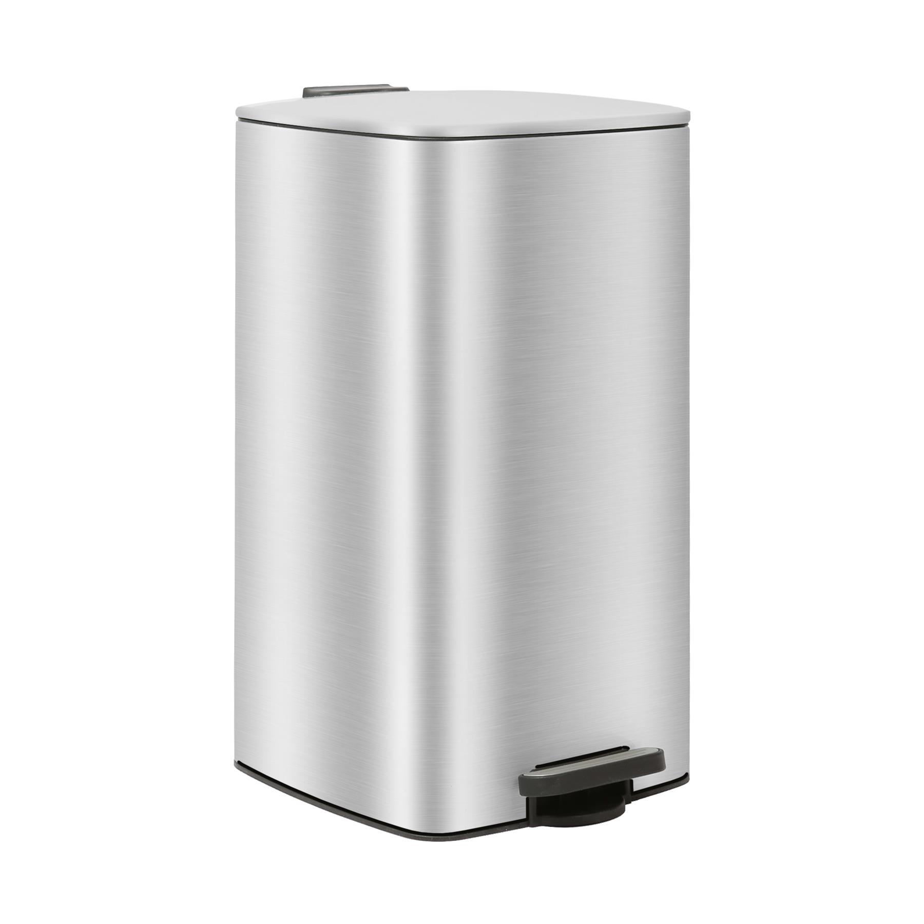 1x 30L Square Stainless Steel Kitchen Pedal Bin Modern Rubbish Waste Dustbin - Picture 13 of 33