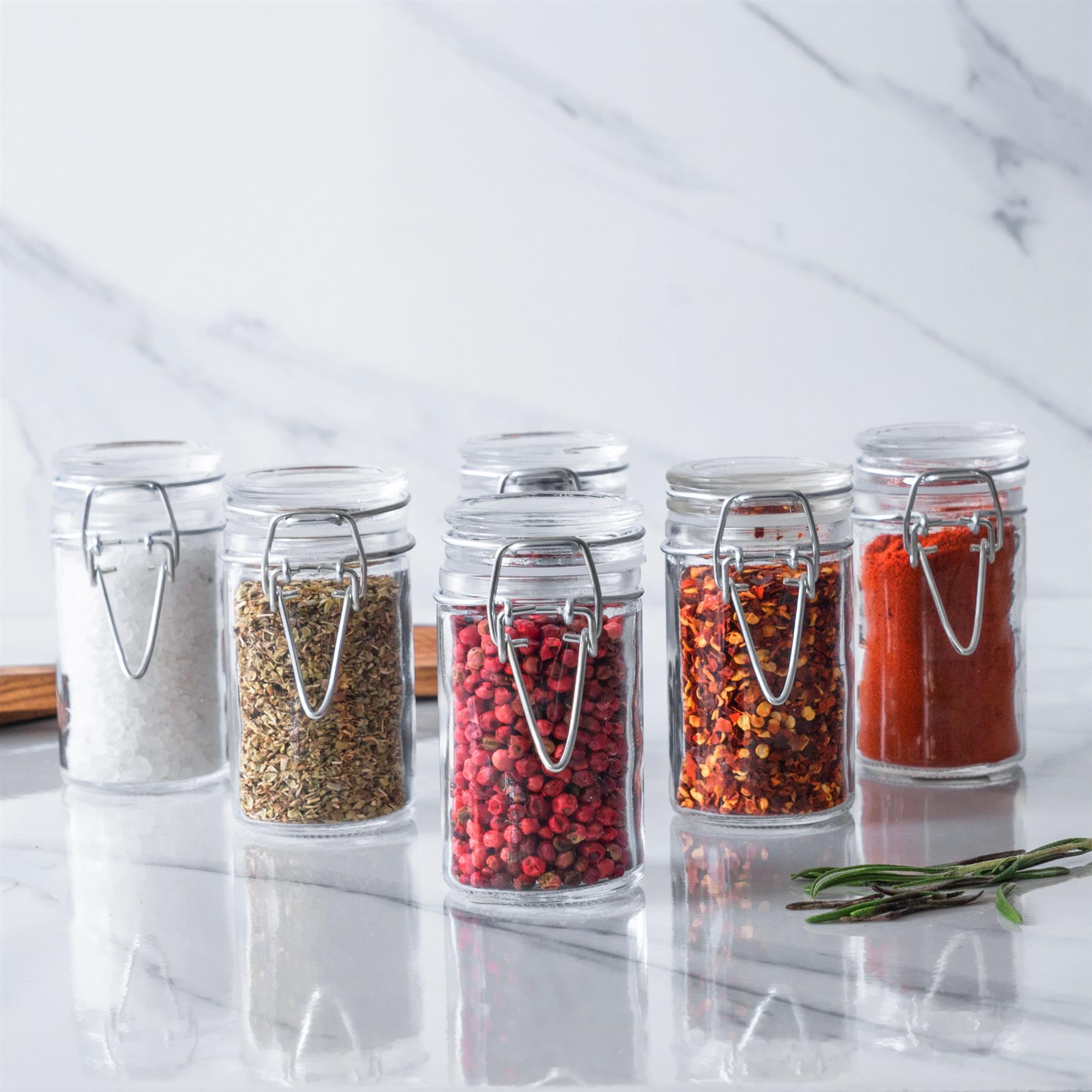 Glass Storage Jars Airtight Clip Top Lid Food Preserve Preserving Jar 70ml x3 - Picture 13 of 27