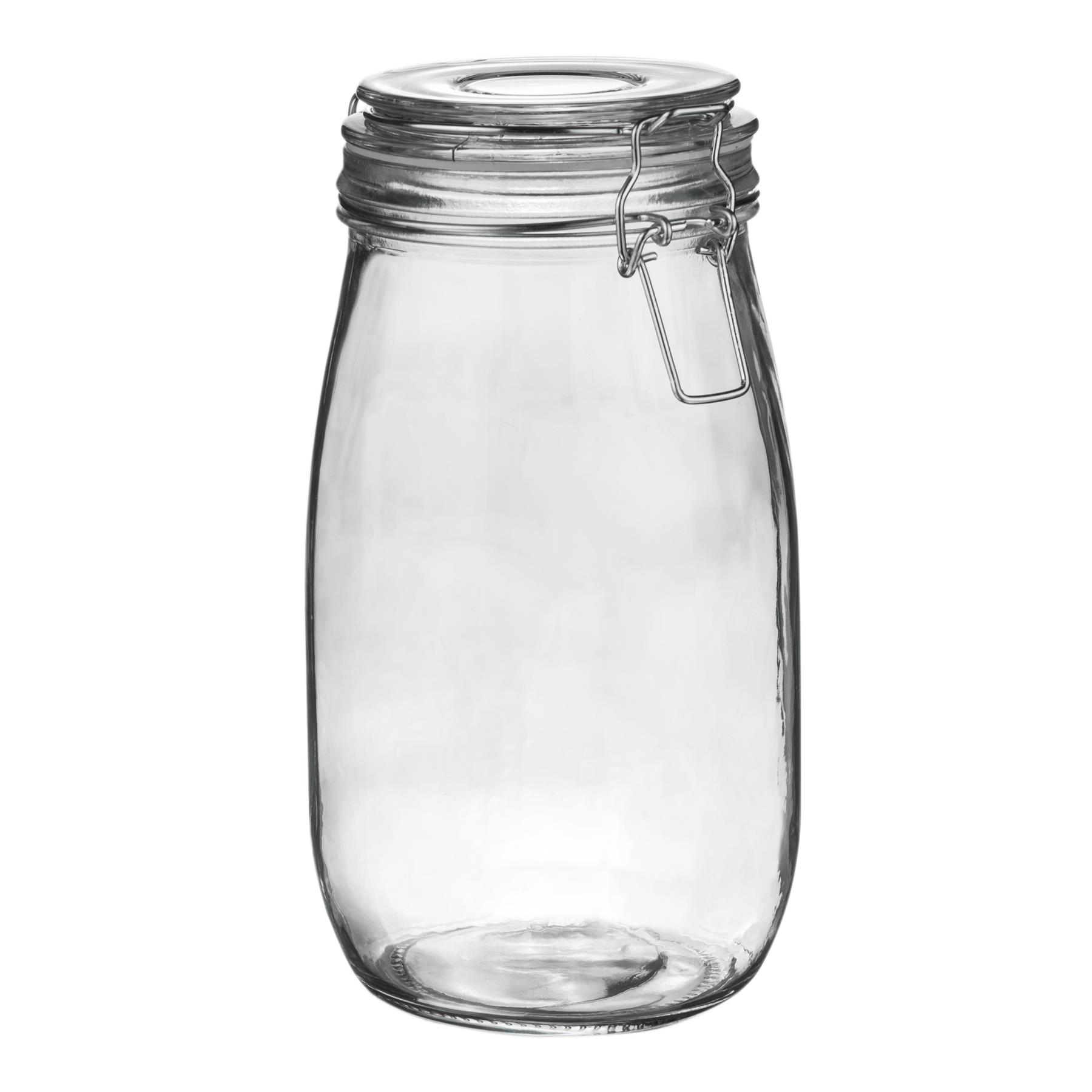 Glass Storage Jars Airtight Clip Top Lid Food Preserve Preserving Jar 1.5L x3 - Picture 10 of 27