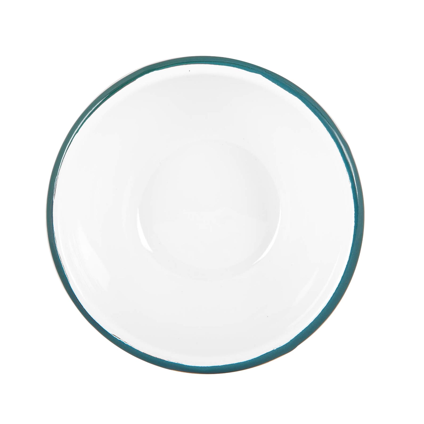 Cuencos de metal esmaltados blancos para el hogar al aire libre camping comedor platos de comida 16 cm - Imagen 12 de 35