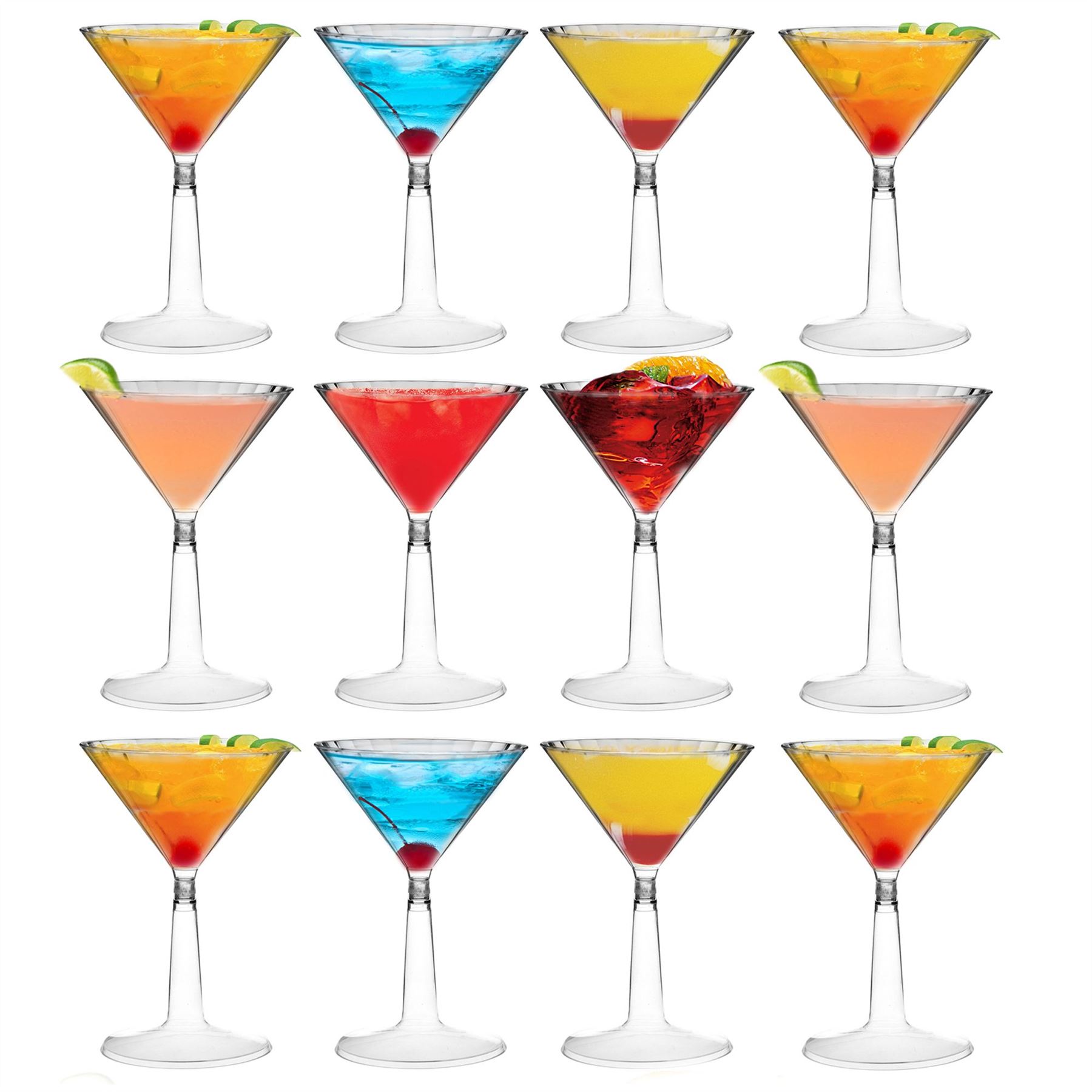 Plastic Cocktail Outdoor Martini Glass 170ml (6oz) Pack Of 12