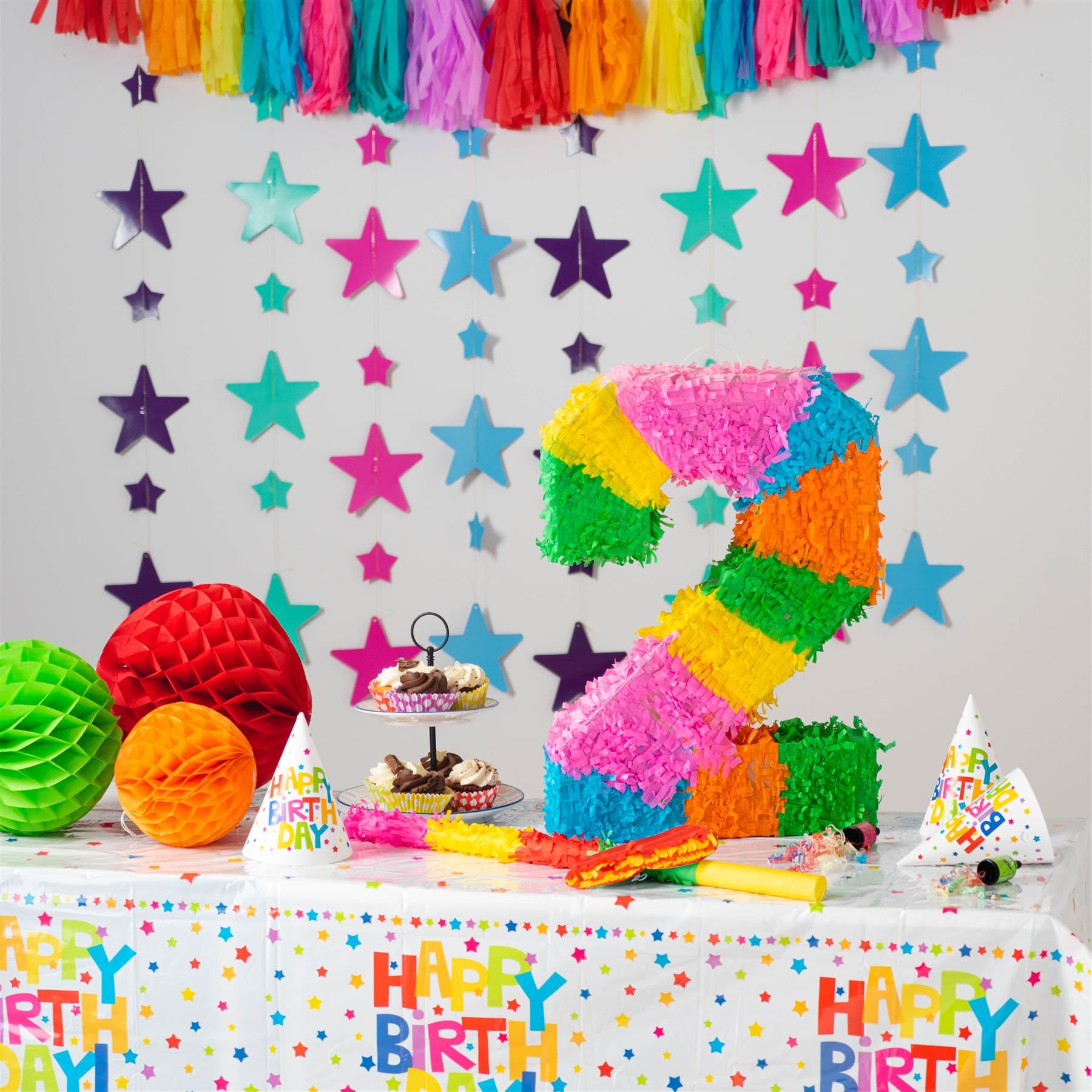 Party Pinatas Set with Stick & Blindfold Pink Stick Birthday Party Game - Picture 17 of 148