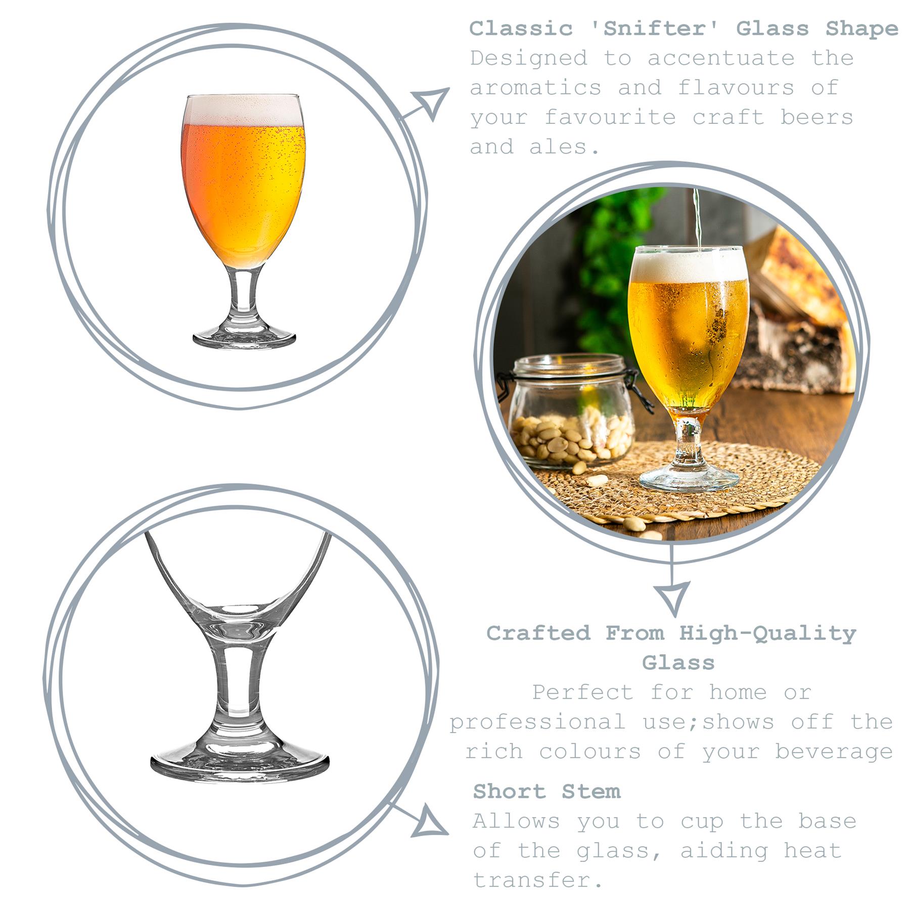 4 Piece Empire Classic Snifter Beer Glasses 590ml Clear eBay