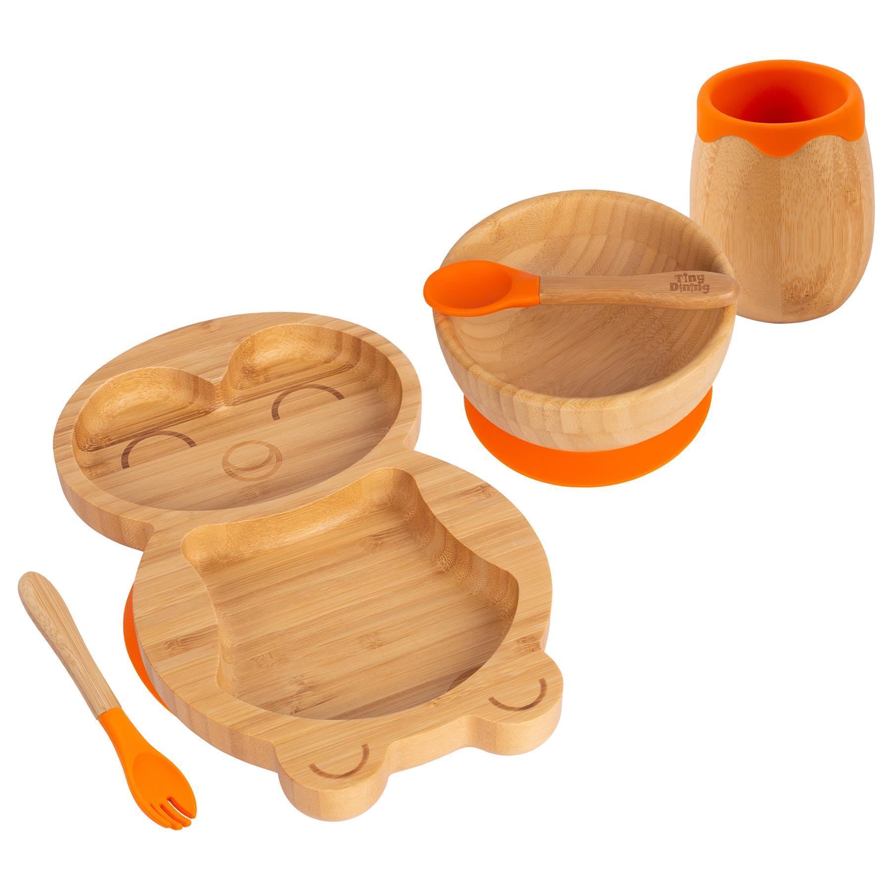 5pc Tiny Dining Bambus-Pinguin-Baby-Entwöhnungsset Fütterung Saugnapf - Bild 51 von 92