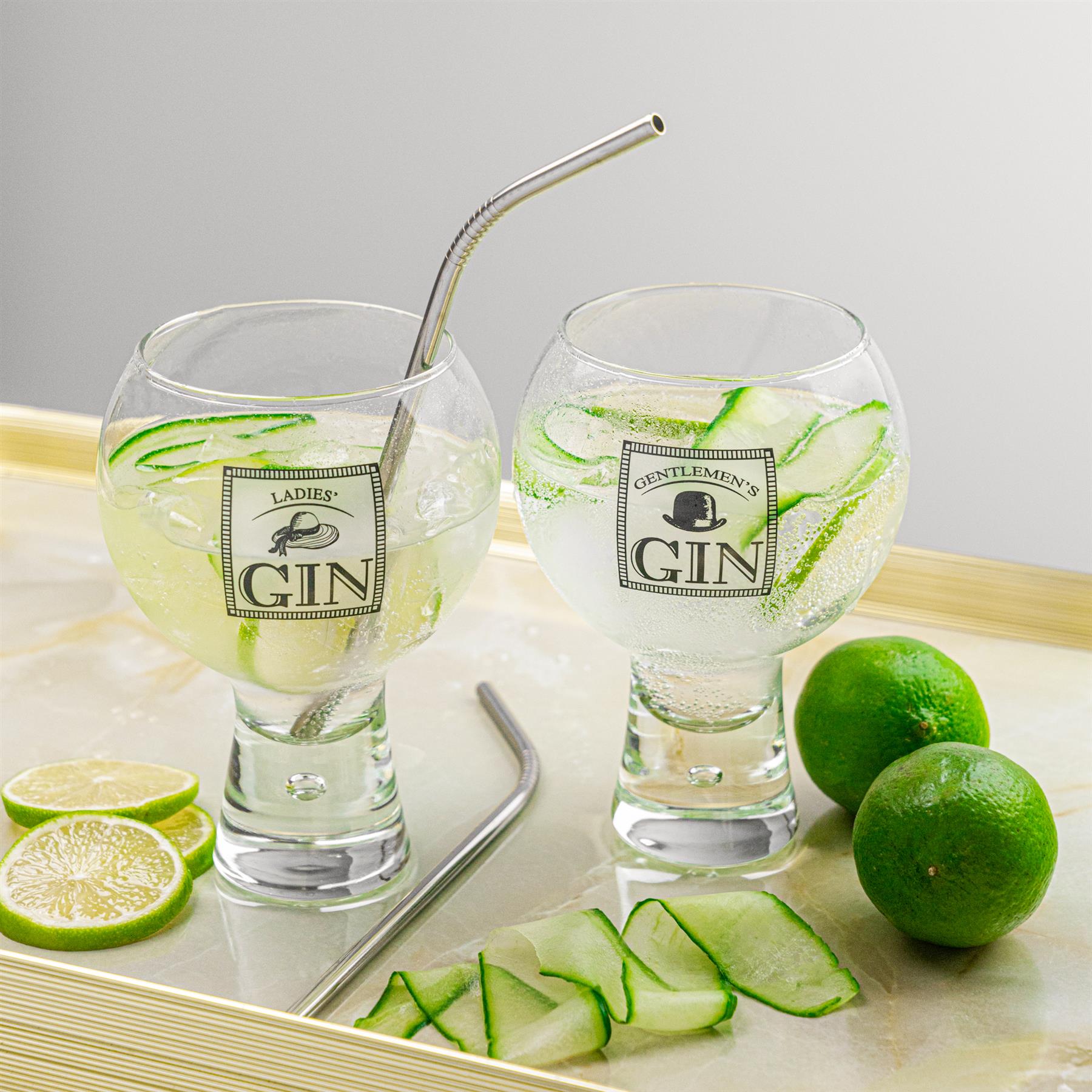 2x Alternato Gin Glass Large Cocktail Tonic Balloon Glasses 540ml