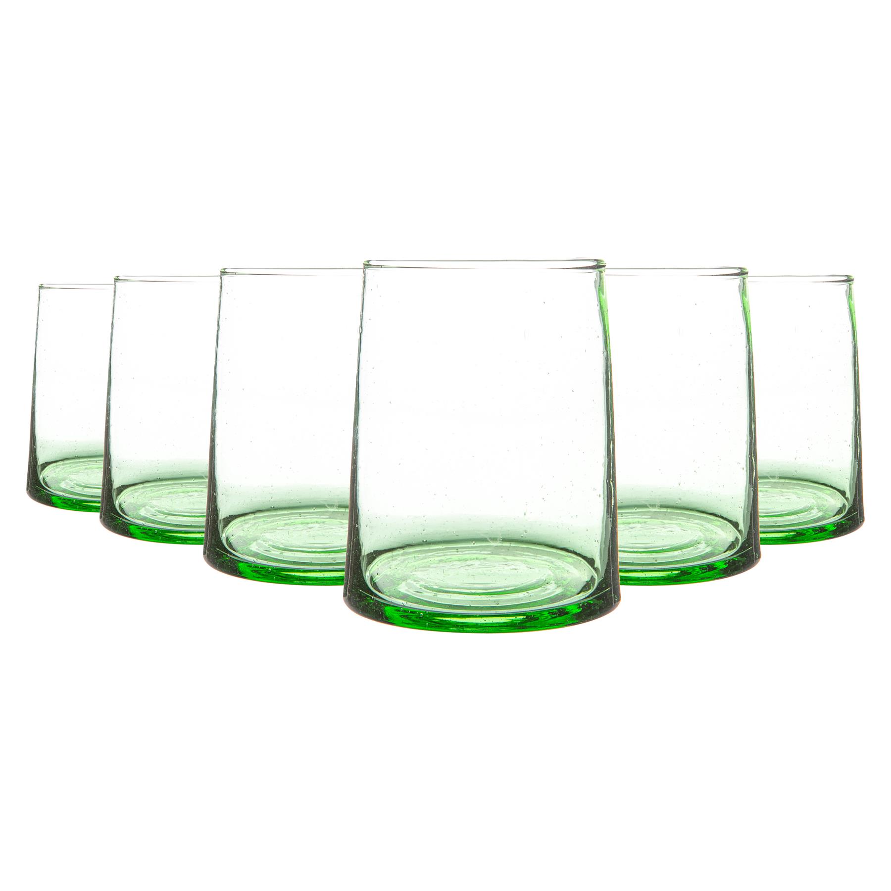 6 Piece Merzouga Recycled Tumbler Glasses Set Drinking Glass 200ml Blue